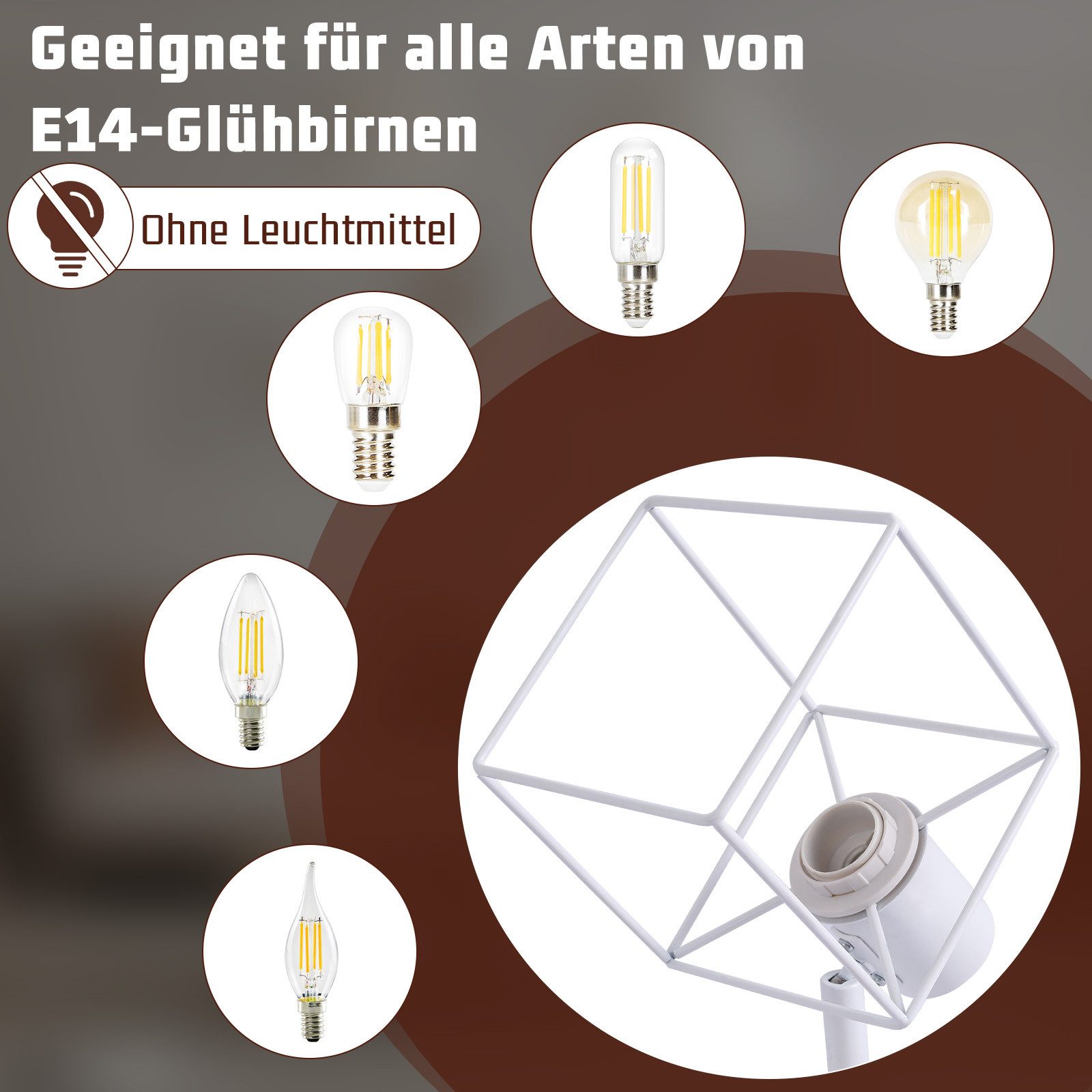 ZMH Deckenstrahler 2/3/4 Flammig 350° Schwenkbar Vintage Metall Deckenleuchte Wohnzimmer, Einfache Instaallation, ohne Leuchtmittel, Weiß 2 Flammig um 90° vertikal Schlafzimmerlampe für Flur Küche