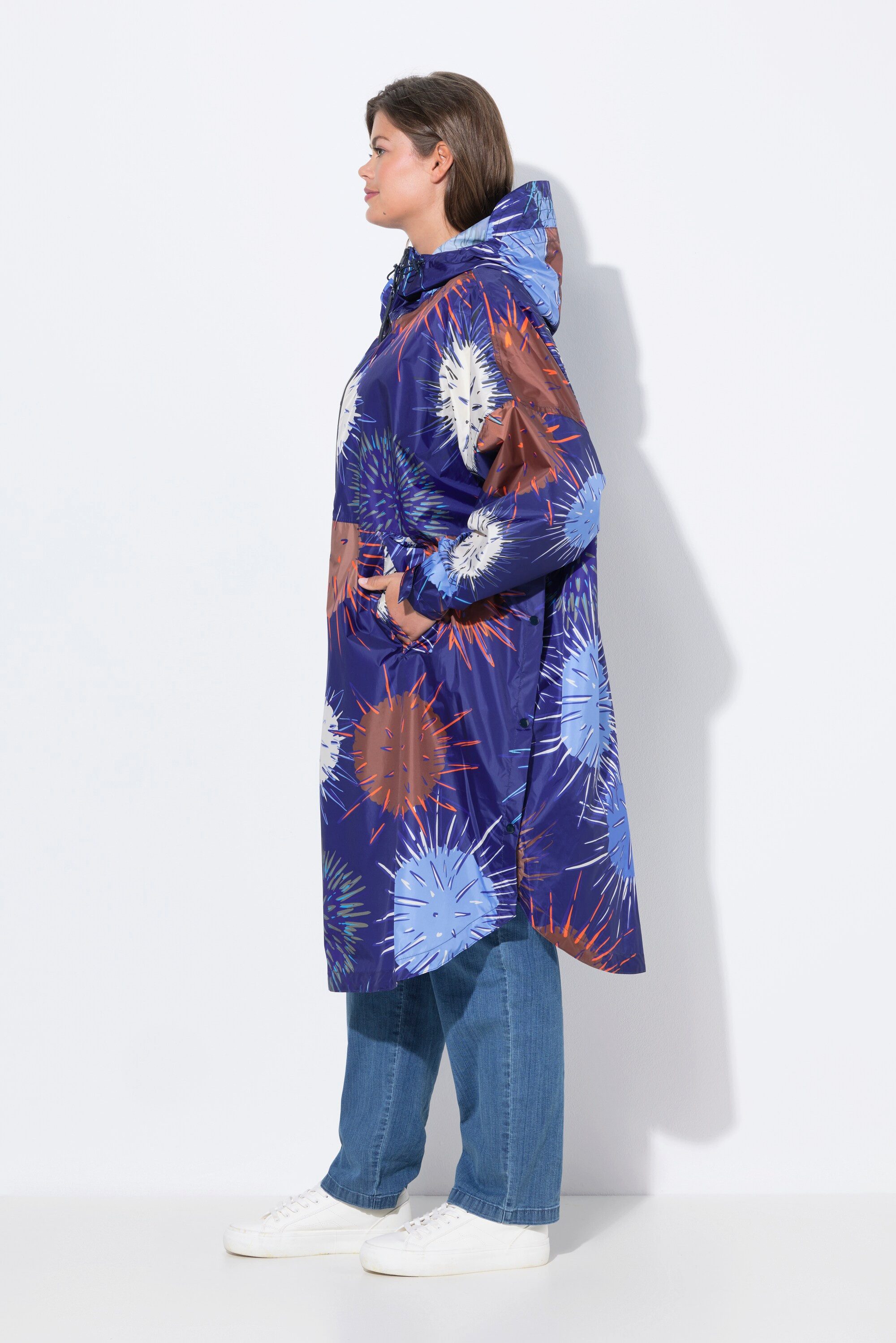 Laurasøn Funktionsjacke Funktions-Regencape Unisex Print Kapuze