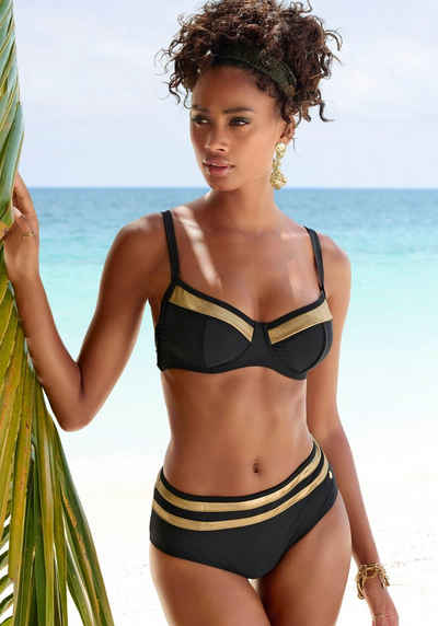 LASCANA Bügel-Bikini-Top Elodie, mit trendigem Materialeinsatz