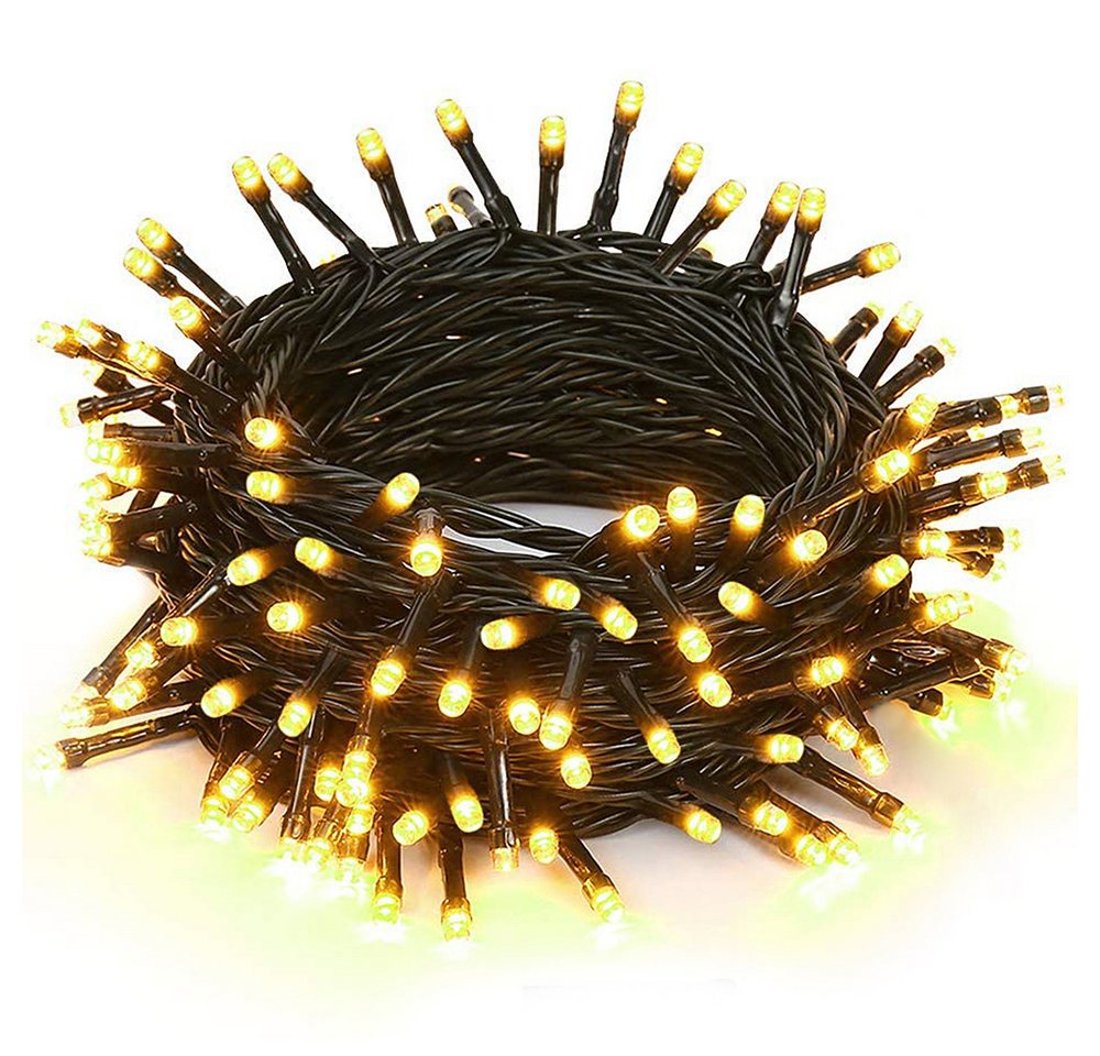 SERBASIC Lichterkette LED Innen Außen,IP44, Lichtervorhang mit 8 Modi & Timer,Weihnachtsdeko, Weihnachtsbeleuchtung für Garten, Fenster & Baum Deko