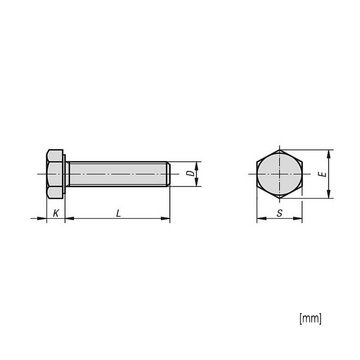IGcons Schrauben-Set 10x Sechskantschrauben + Vierkantmuttern M10x25 Edelstahl A2 Vollge, (10 St)