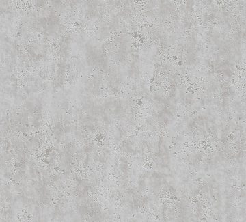 A.S. Création Vliestapete Attractive 2 Tapete Steinoptik, strukturiert, matt, (1 St), Unitapete steinwand steinoptik loft strukturtapete glatt Grau