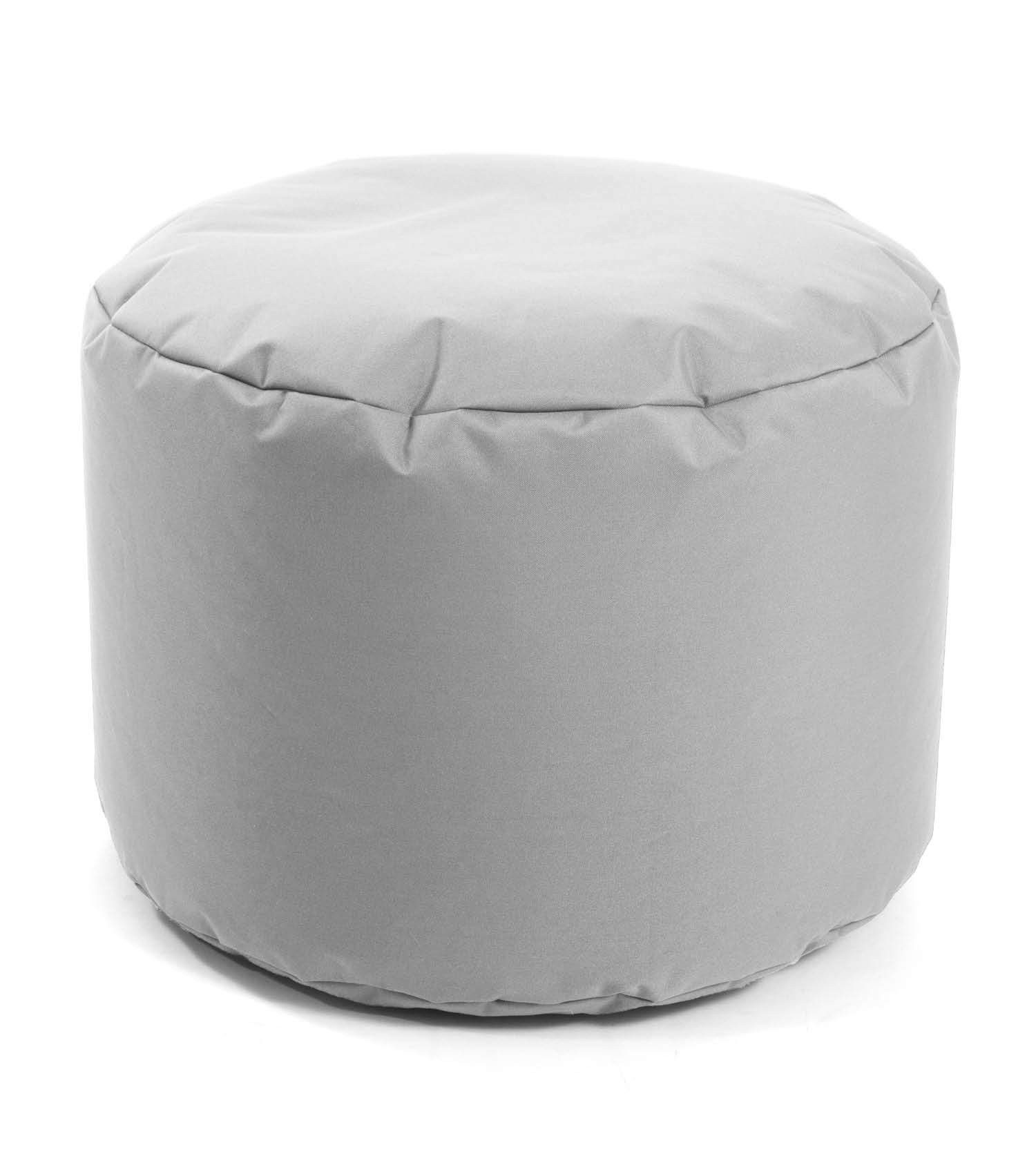 mokebo Pouf Der Ruhepouf (für Garten & Balkon), Стільці Outdoor, Підніжка, Табурети & Sitzkissen rund Grau