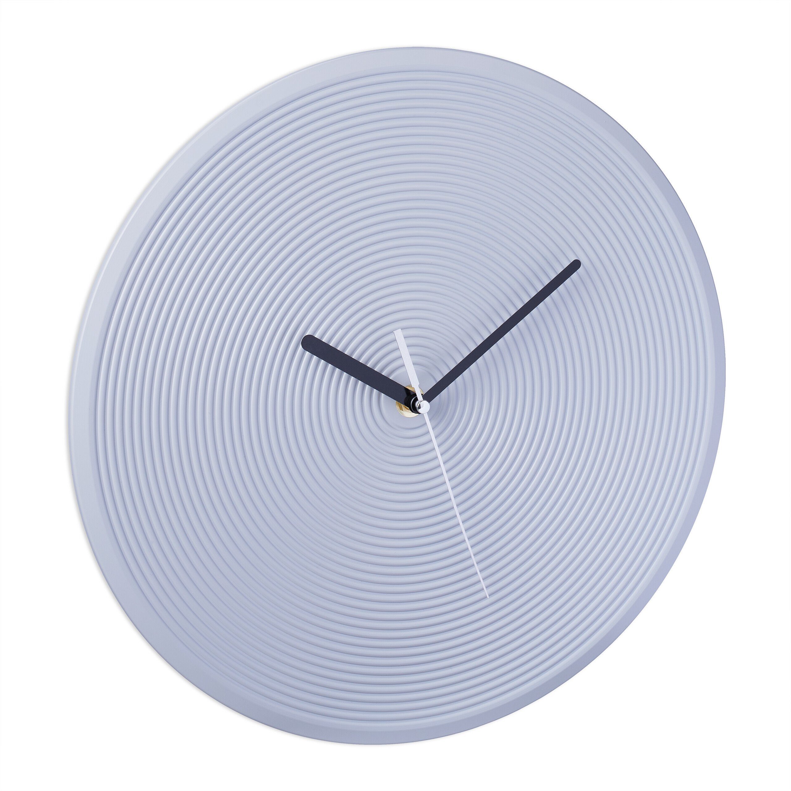 relaxdays Wanduhr Graue Wanduhr ohne Zahlen