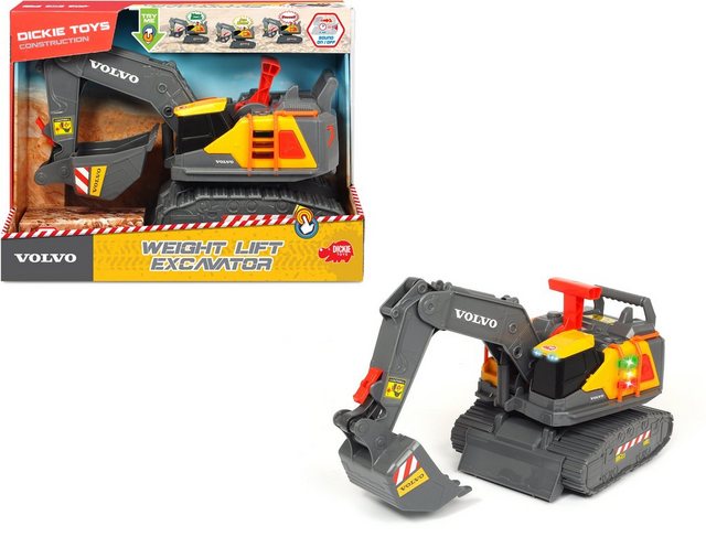 Dickie Toys Spielzeug-Bagger »Volvo Weight Lift Excavator«, mit Licht und Sound