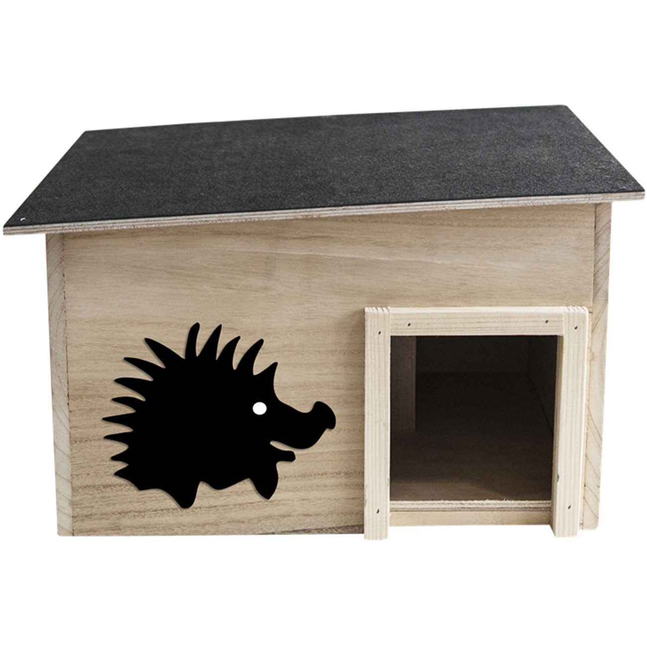 Westerholt Igelhaus Igelhaus aus Holz 40x32x24cm mit 2 Raumsystem, Labyrinth-Eingang, Igelnistkasten mit wasserdichtem Kunststoffdach/wetterfest