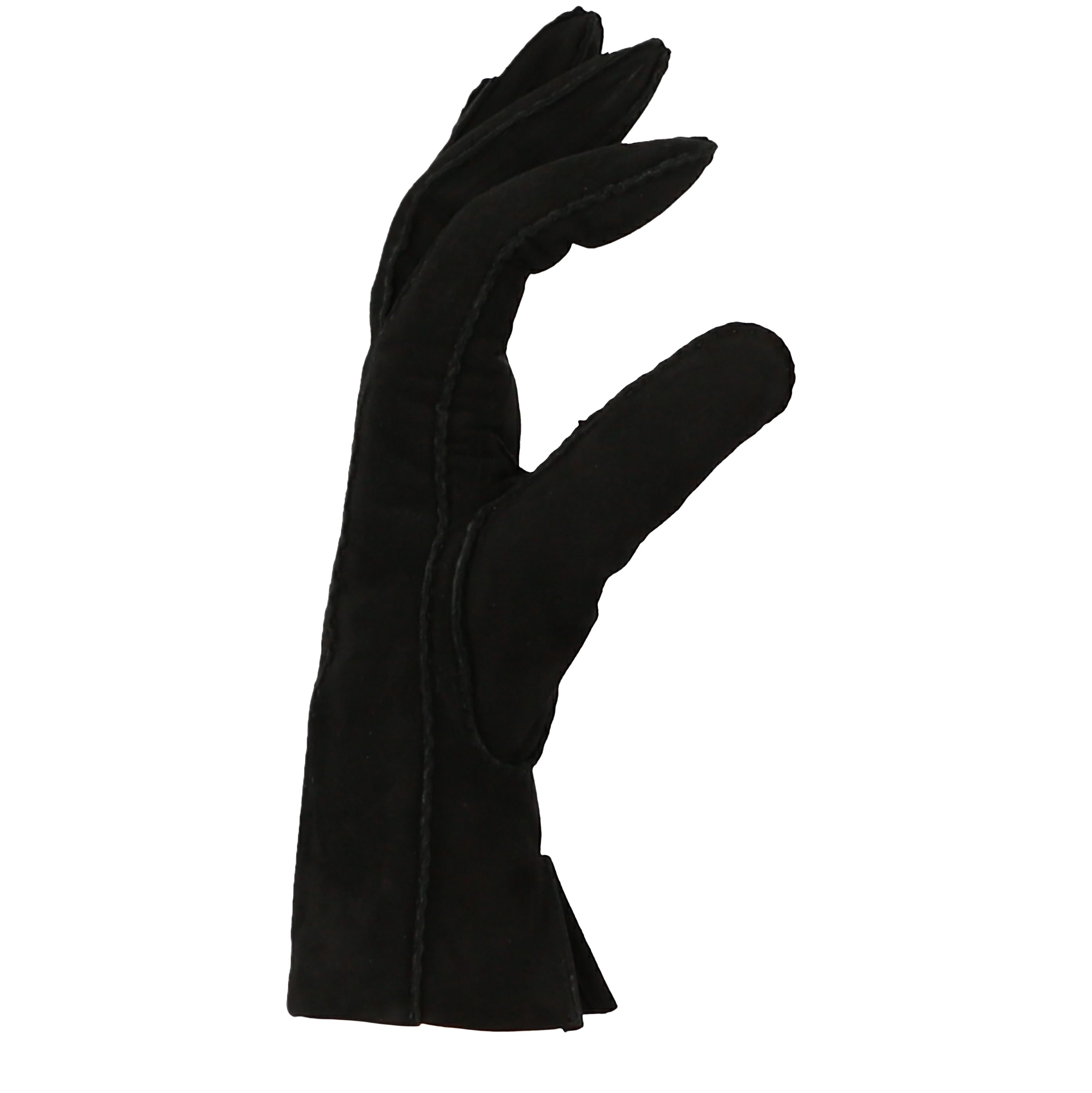 halsüberkopf Accessoires Lederhandschuhe schwarz Damen Damen Lammfellhandschuhe Lederhandschuhe