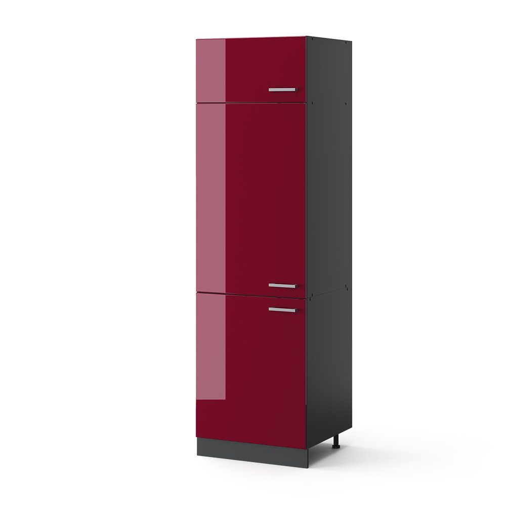 Vicco Kühlumbauschrank R-Line, Bordeaux Hochglanz/Anthrazit, 60 günstig online kaufen