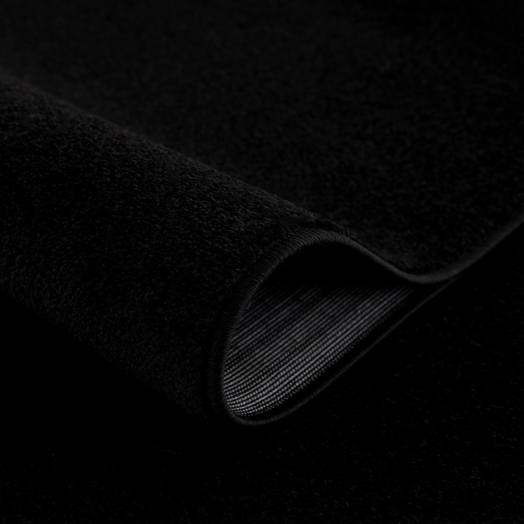 Teppich Uni, Sanat, rechteckig, Höhe: 13 mm, Kurzflorteppich, robuster schwarz Farbauswahl große