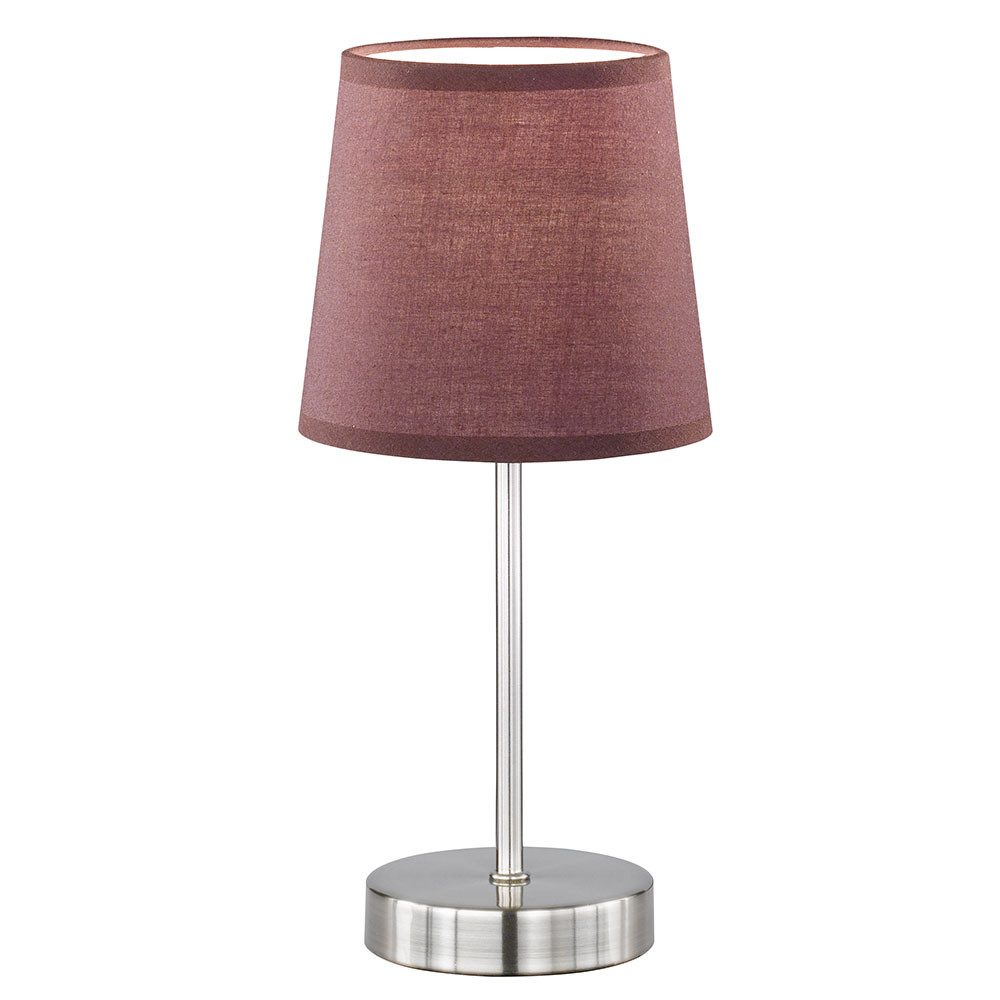 WOFI Tischleuchte, Leuchtmittel nicht inklusive, Tischleuchte Nachttischlampe Beistellleuchte Schreibtischlampe Textil