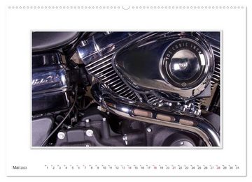 CALVENDO Wandkalender Emotionale Momente: Harley Davidson - Wide Glide / CH-Version (Premium, hochwertiger DIN A2 Wandkalender 2023, Kunstdruck in Hochglanz)
