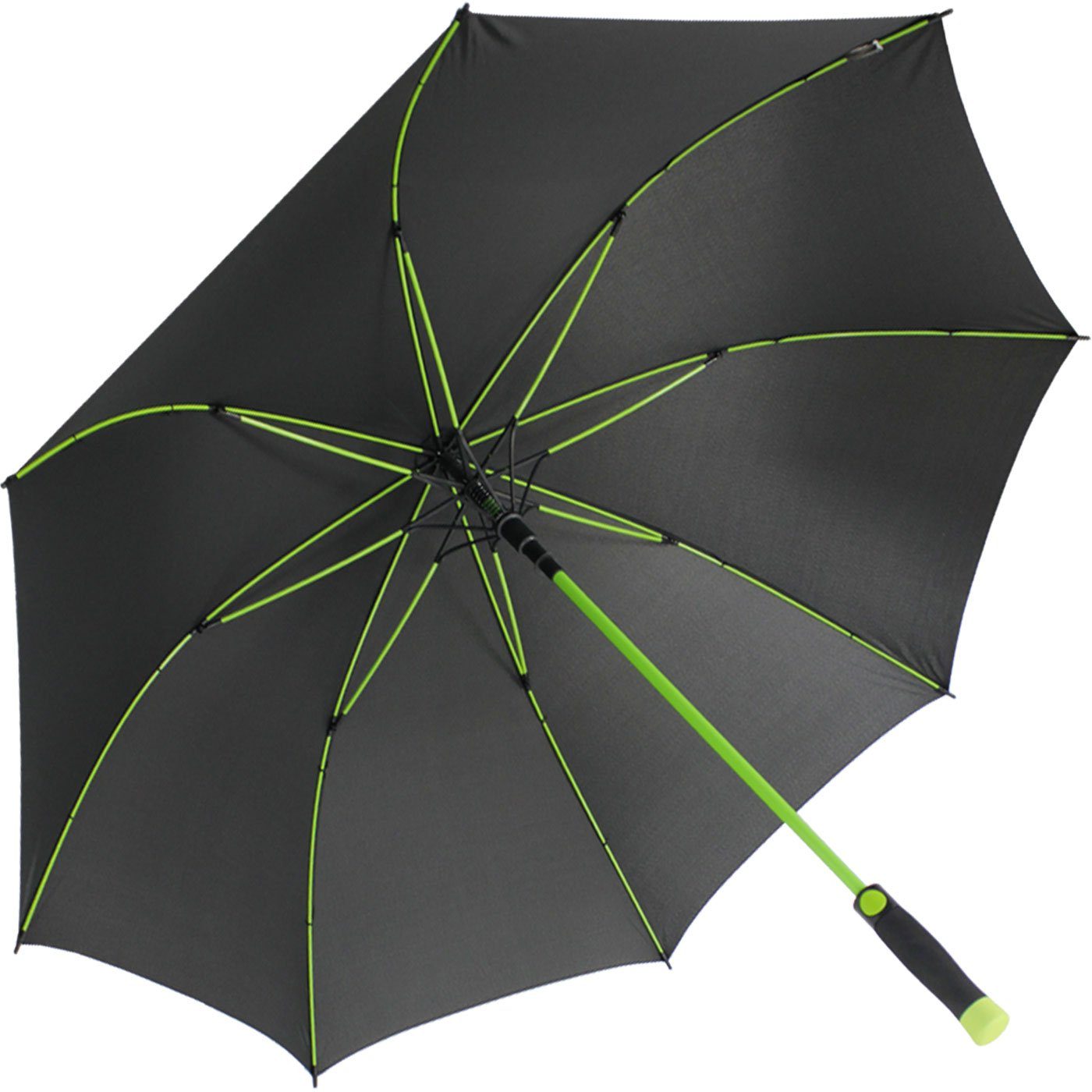 iX-brella Stockregenschirm XXL Golf Fiberglas Automatik mit farbigem Gestell, einzigartig