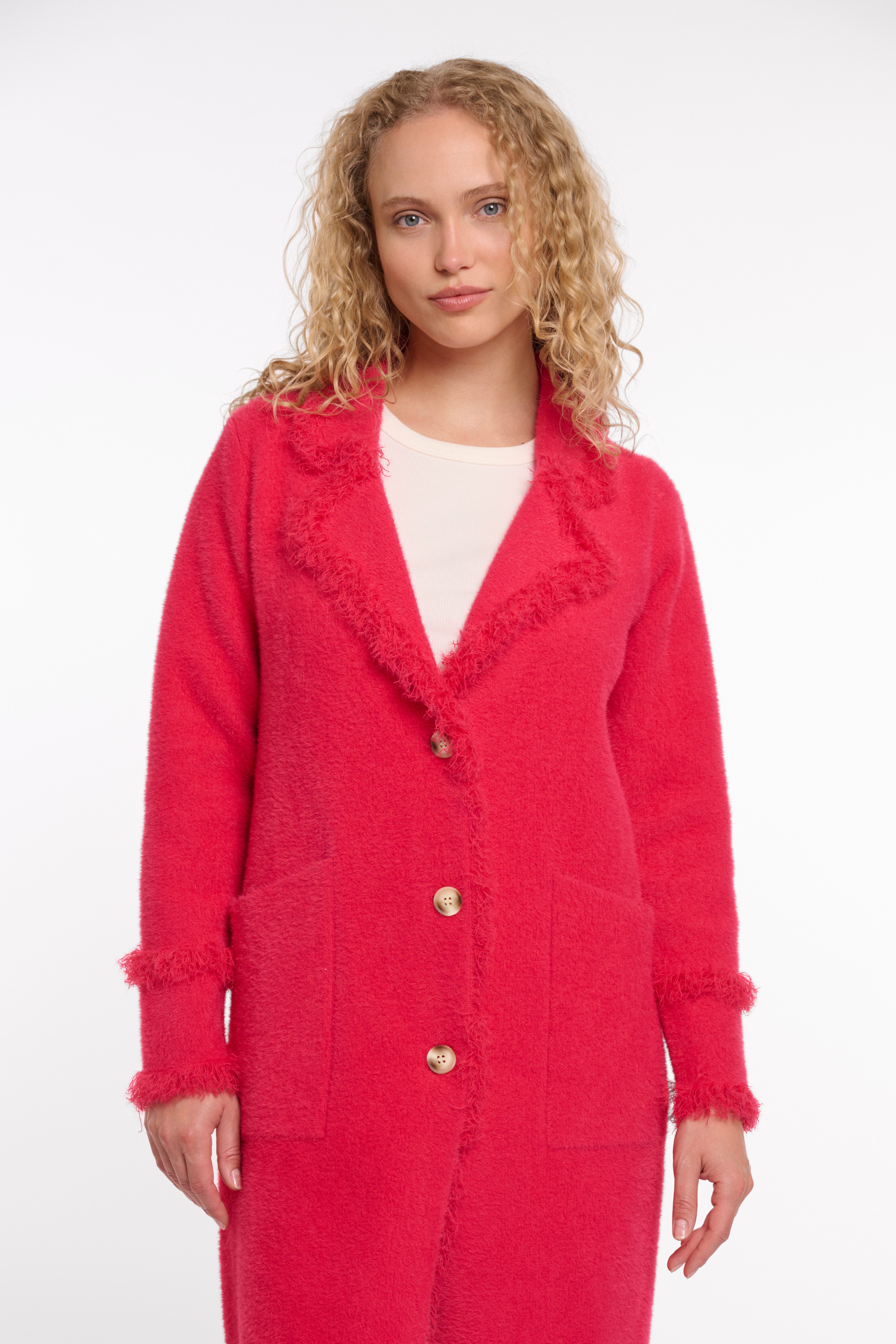 Rino & Pelle Longstrickjacke CATENA mit Fransendetails und Knöpfen günstig online kaufen