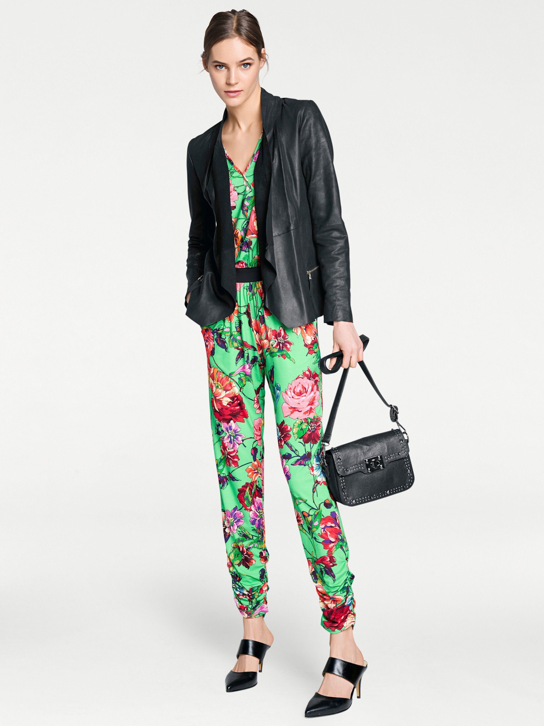 heine Allwetterjacke Leder-Jacke Langarm