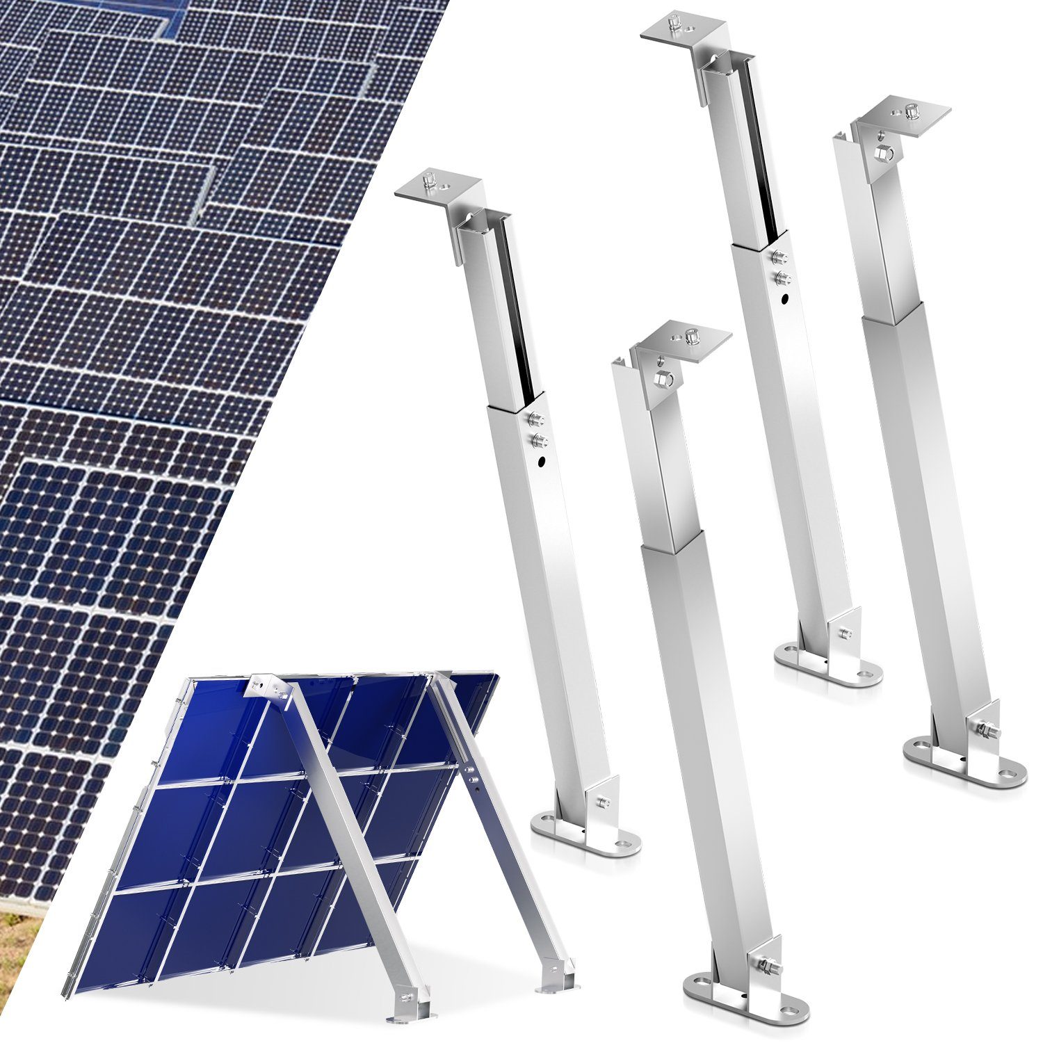 Randaco Solarmodul Solarpanel Halterung für Solarpanele Solarmodul Halterung Solarmodul-Halterung