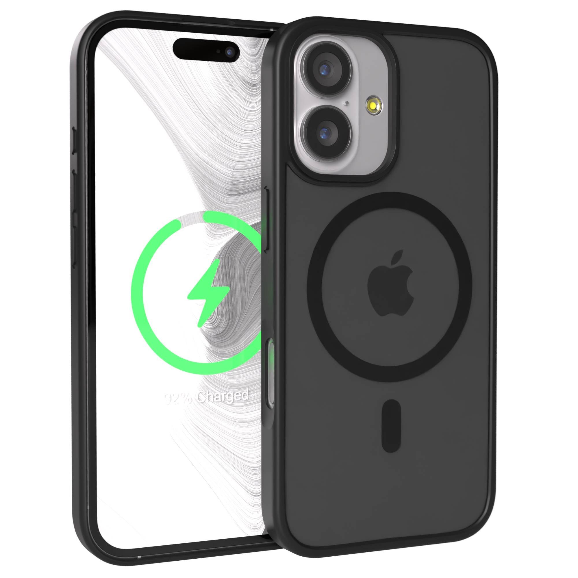 EAZY CASE Handyhülle Outdoor Case MagSafe für Apple iPhone 17 6,3 Zoll, Outdoor Handy Hülle Slim Cover Silicon Case Bumper Outdoorcase Schwarz
