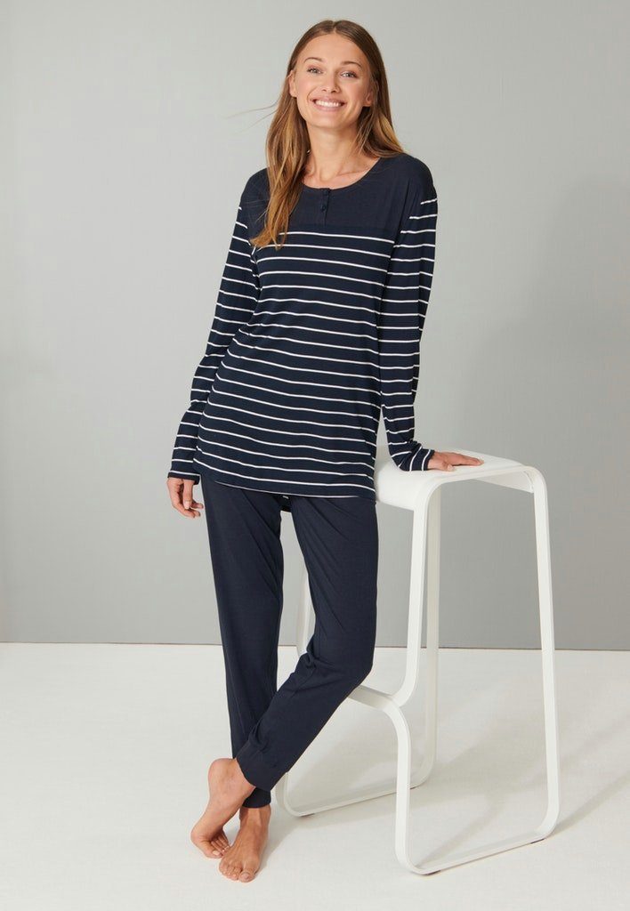 Schiesser Nachthemd Anzug lang