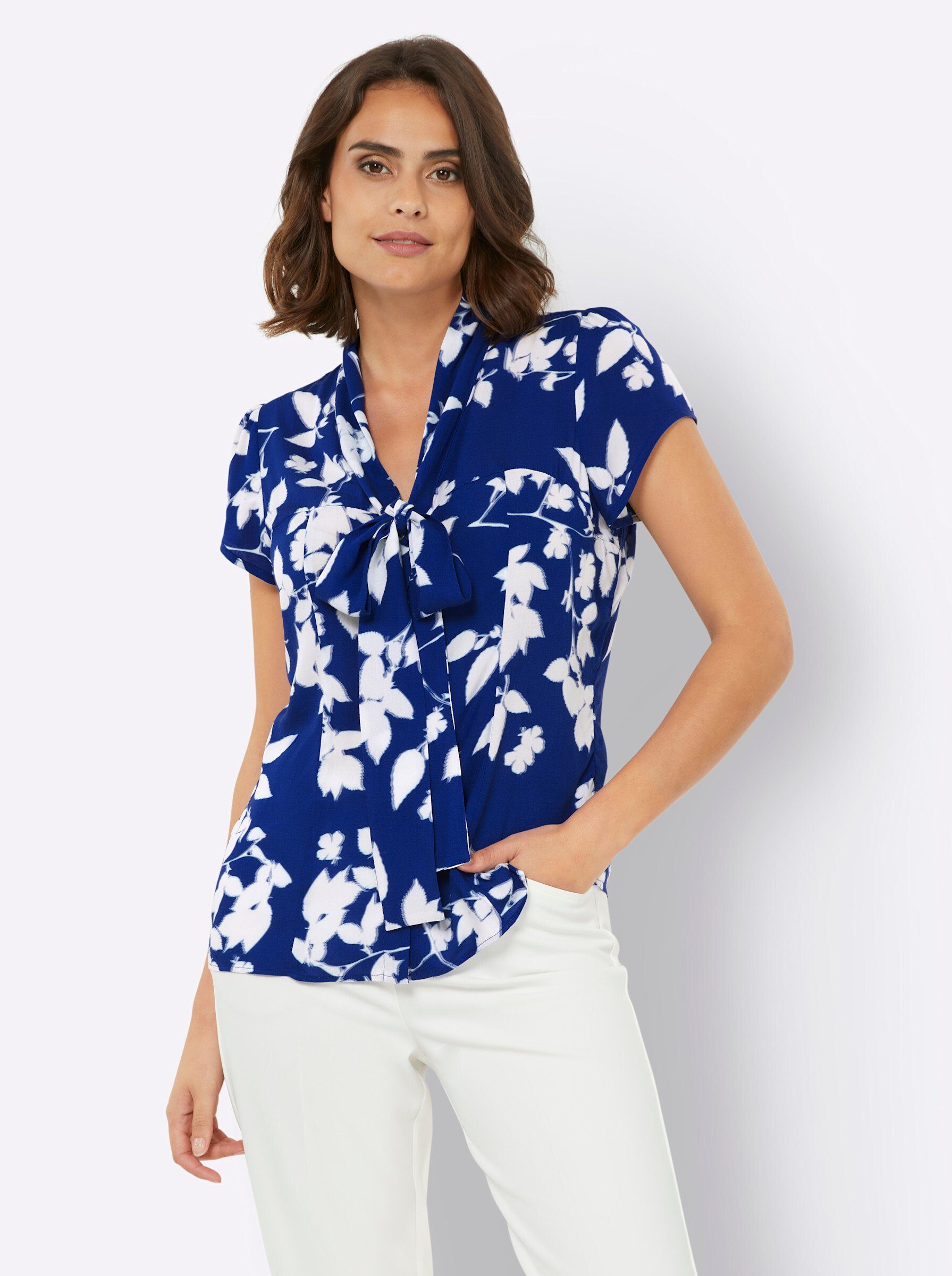 Klassische Bluse Druckbluse