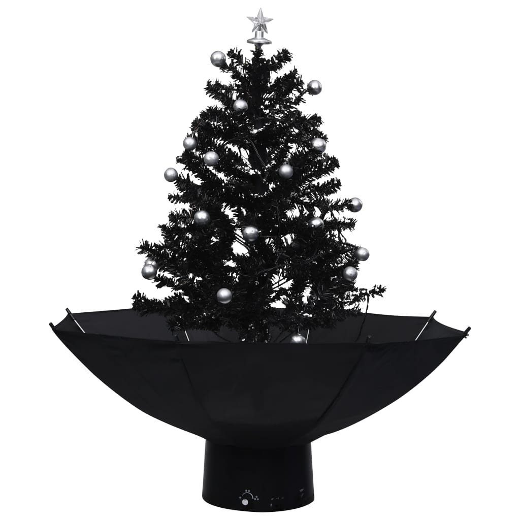 Weihnachtsbaum Schwarz Weihnachtsbaum Künstlicher cm Schirmfuß 75 mit vidaXL PVC Schneiender