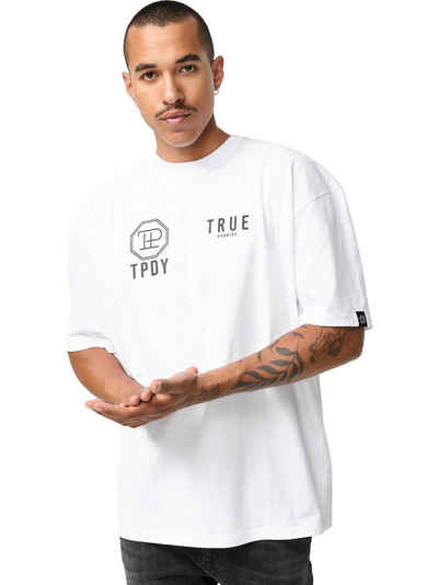 trueprodigy Oversize-Shirt Eren Logoprint Rundhals dicker Stoff