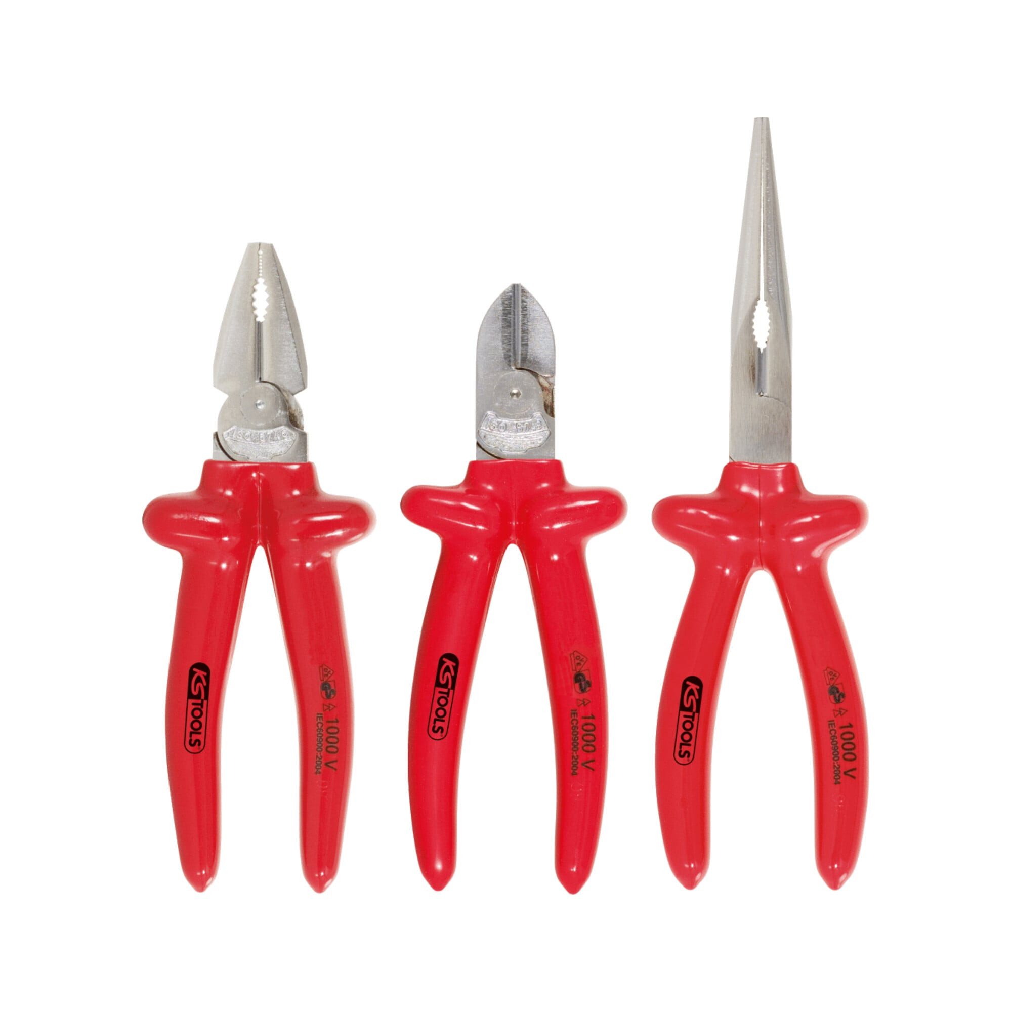 KS Tools Zangenset KS Tools CLASSIC 1000V Zangen-Satz, 3-teilig
