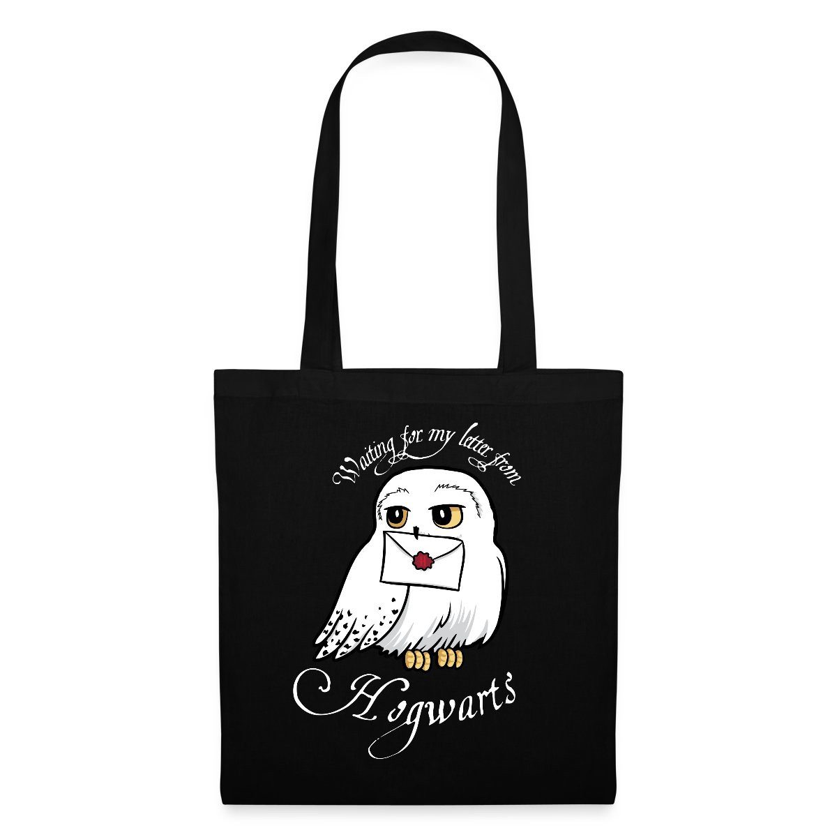 Spreadshirt Henkeltasche Harry Potter Hedwig Brief Stoffbeutel (1-tlg)