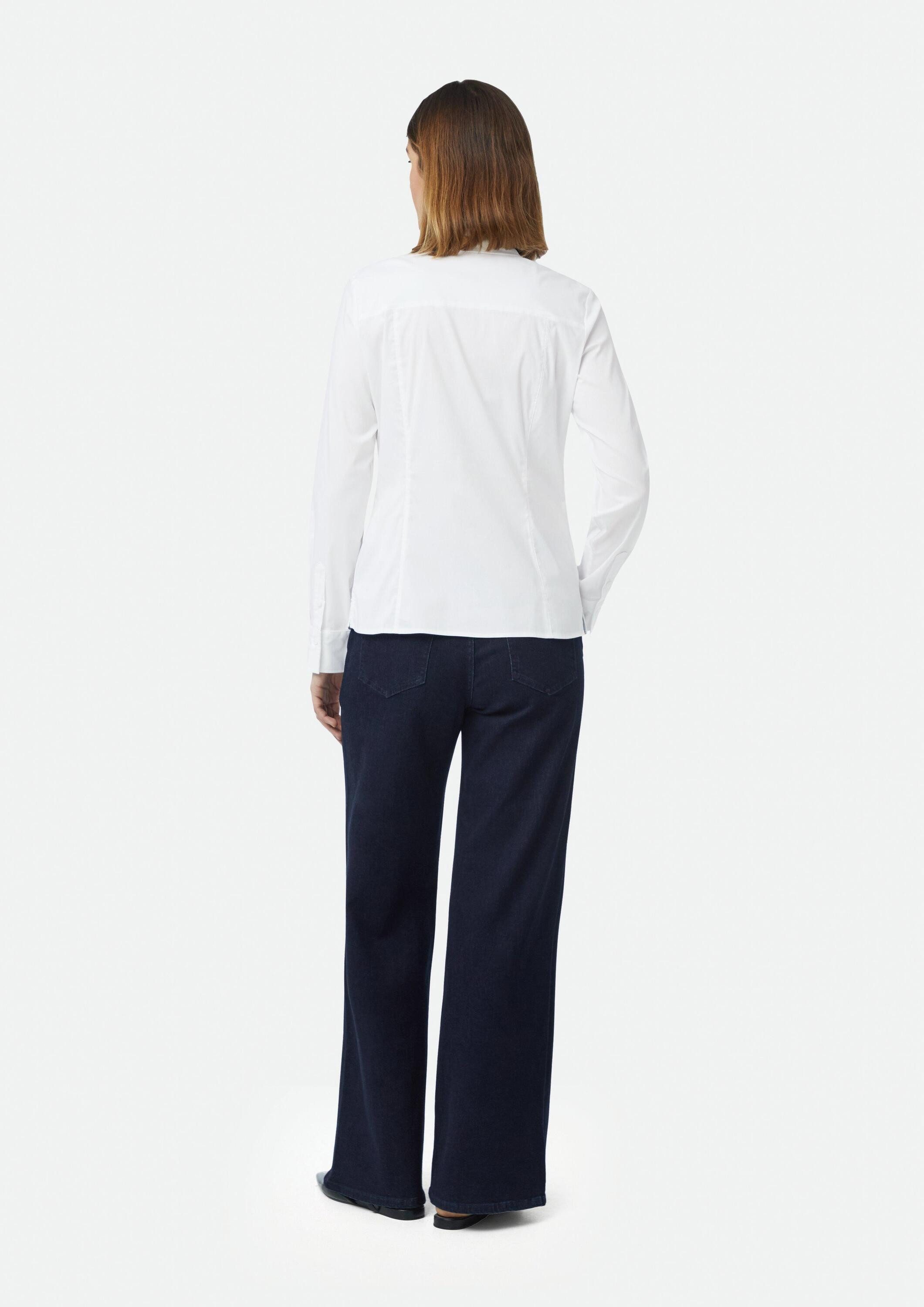 comma Langarmbluse Bluse Bluse aus Baumwollstretch