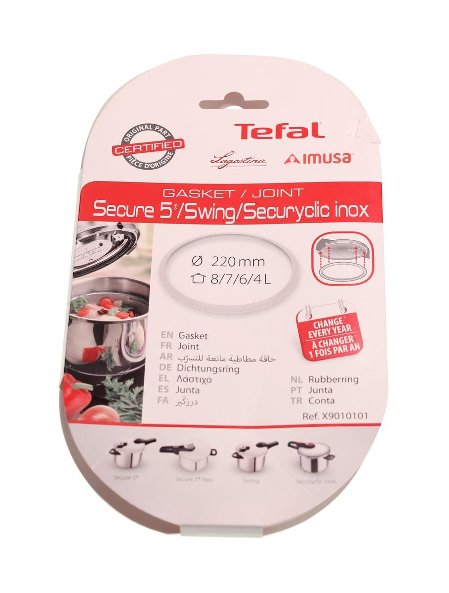 Tefal Schnellkochtopf-Dichtungsring Tefal X9010101 Dichtung Ø 220mm für Secure 5 Neo Schnellkochtopf (Besc