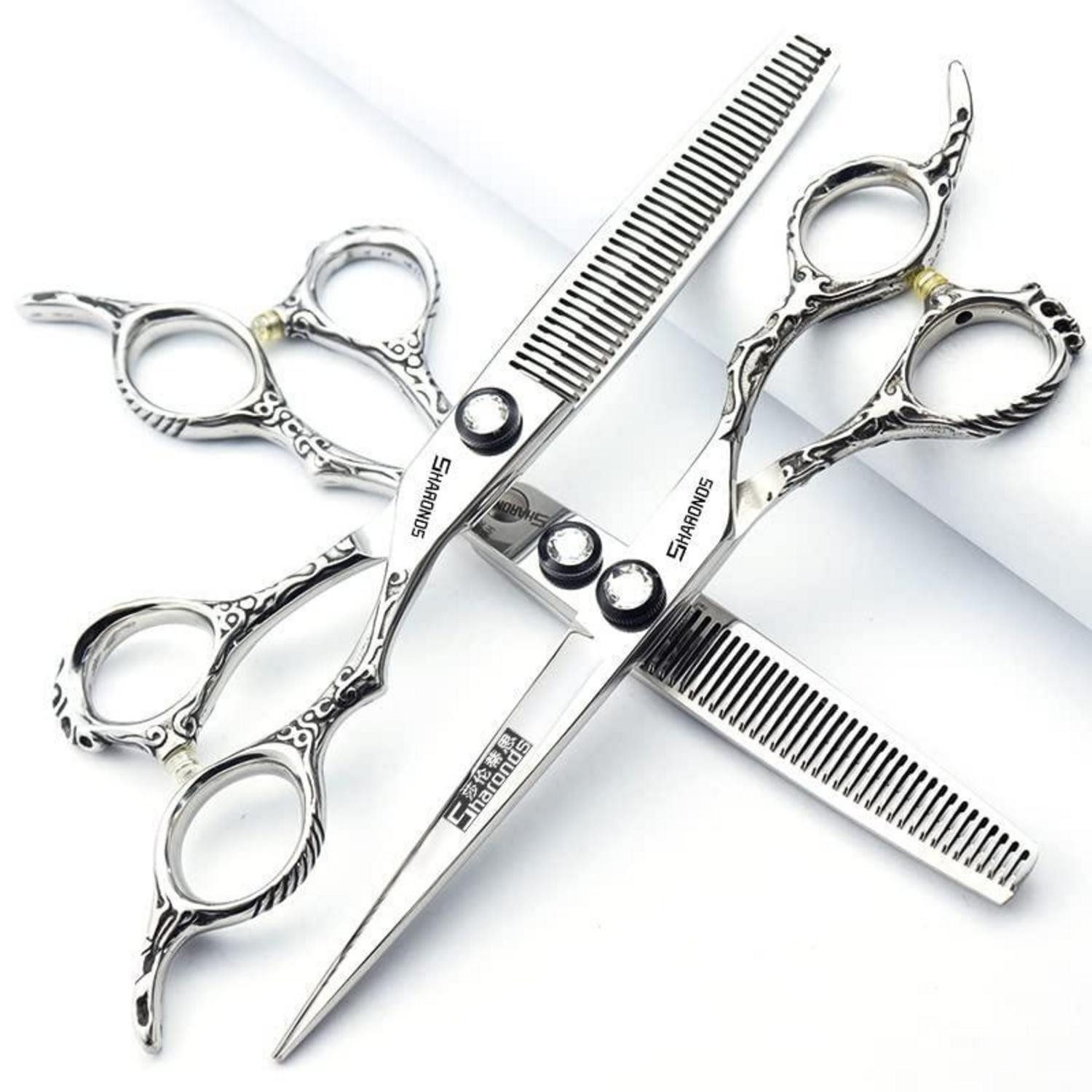 LuxusKollektion Scheren-Set Friseurschere Edelstahl 6.5 Zoll 3-tlg. Set