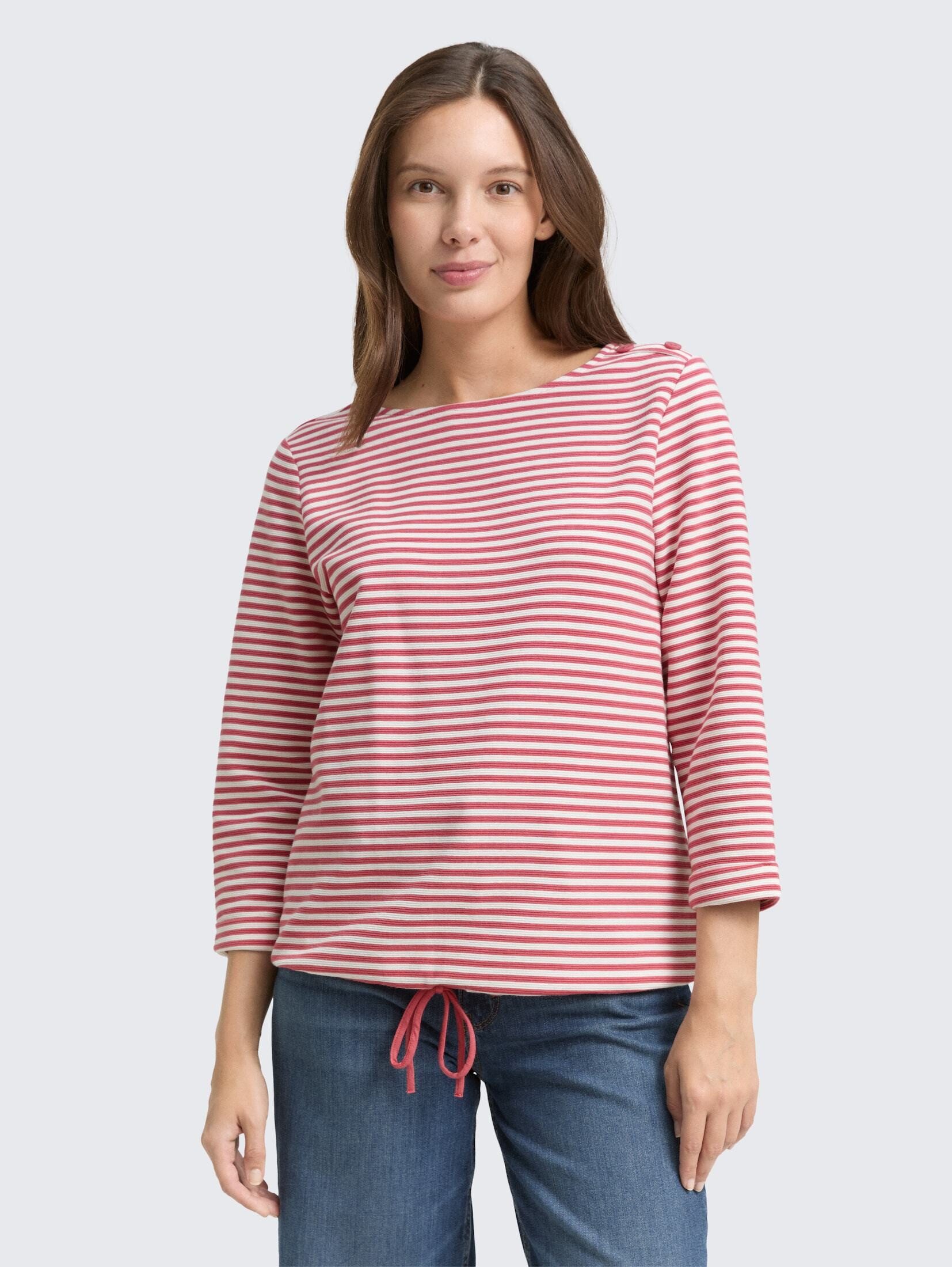 TOM TAILOR 3/4-Arm-Shirt T-Shirt Langarmshirt mit Knopf-Details günstig online kaufen