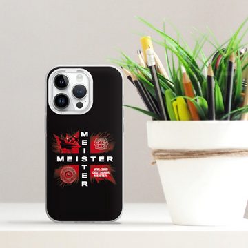 DeinDesign Handyhülle Bayer 04 Leverkusen Meister Offizielles Lizenzprodukt, Apple iPhone 14 Pro Silikon Hülle Bumper Case Handy Schutzhülle