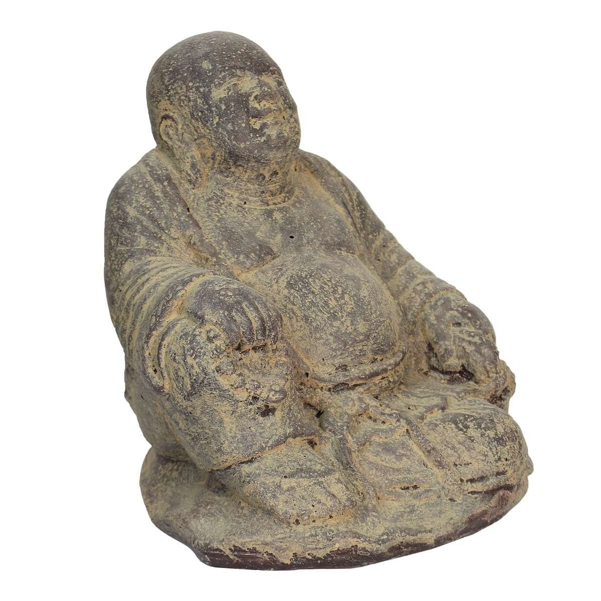 Oriental Galerie Dekofigur Buddha Sitzend Lavastein 20 Ursprungsland Herstellung Handarbeit Gartenfigur traditionelle St), aus (1 im in cm