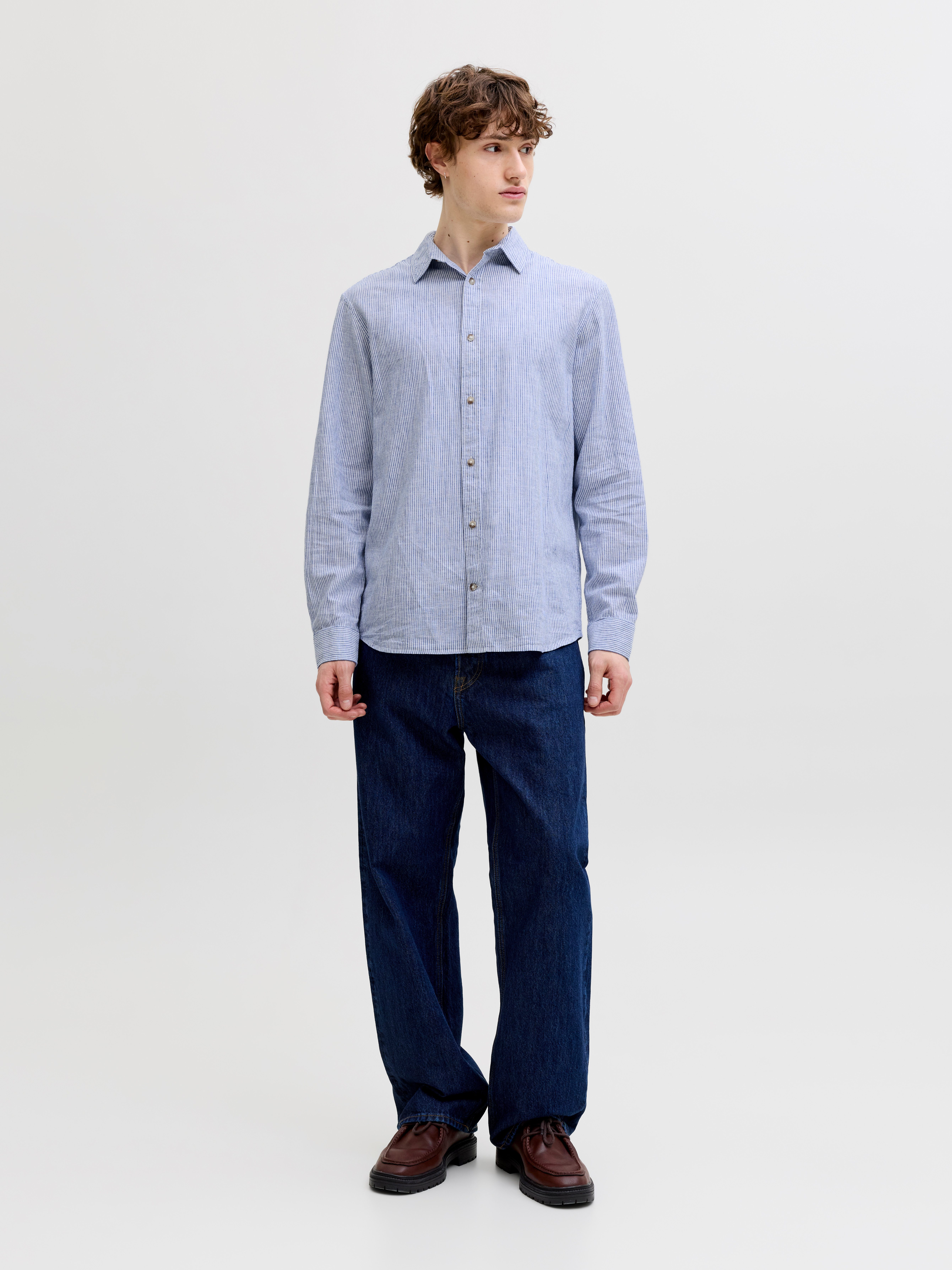Jack & Jones Langarmhemd JJESUMMER LINEN BLEND SHIRT L/S SN Baumwollmischung, regular fit – Bild 4 von 5