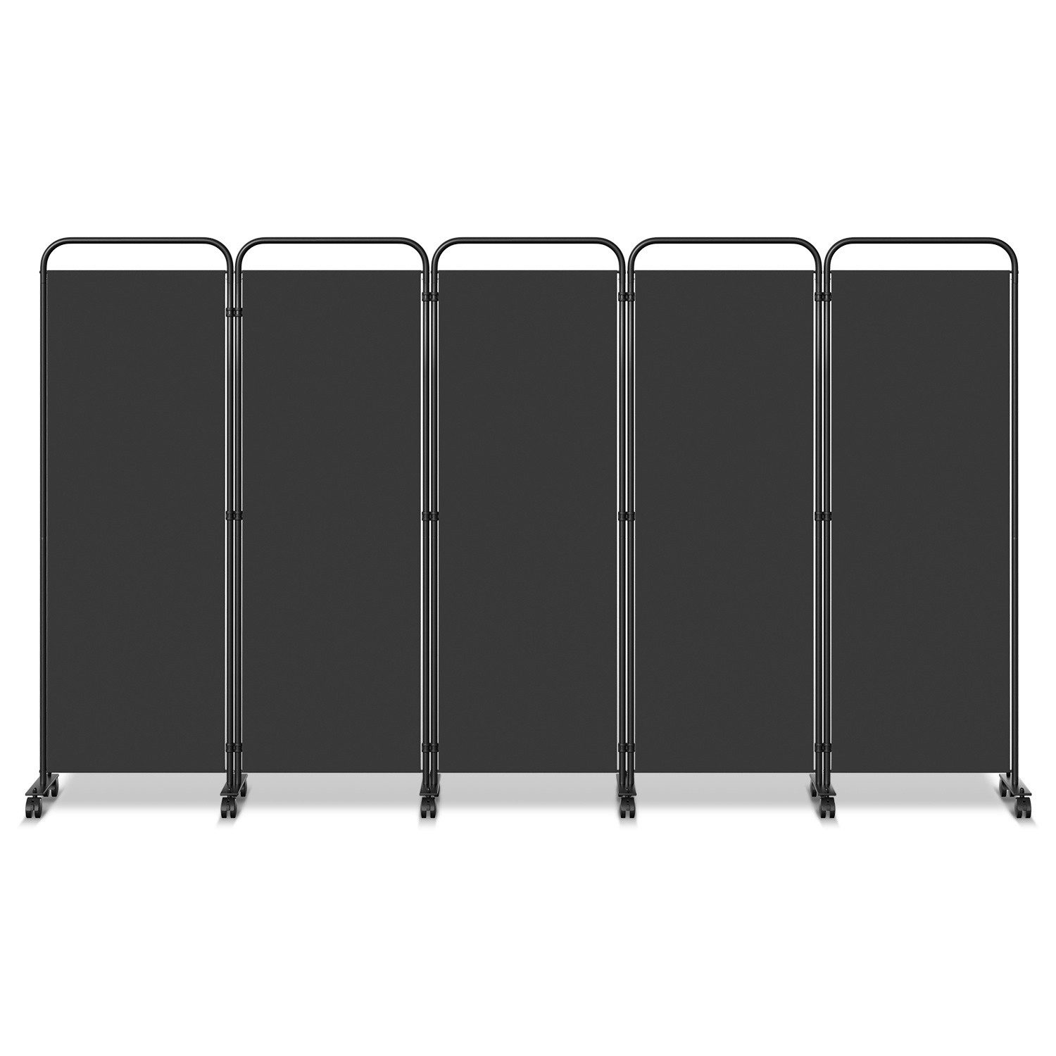 Clanmacy Paravent Trennwand auf Rollen Sichtschutz Raumteiler Klappbar Outdoor Garten