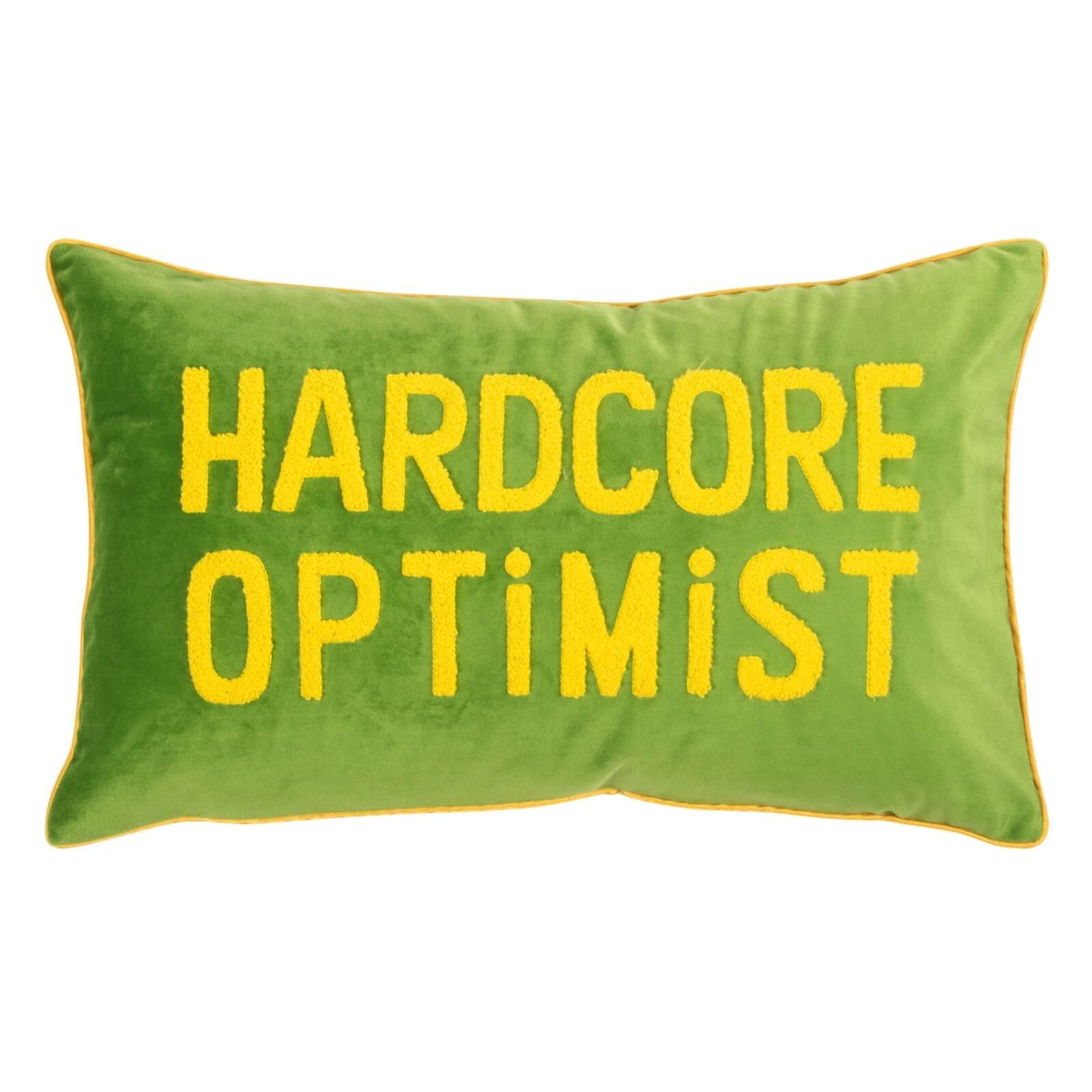 PAD Dekokissen Letters Hardcore Optimist Gelb, günstig online kaufen