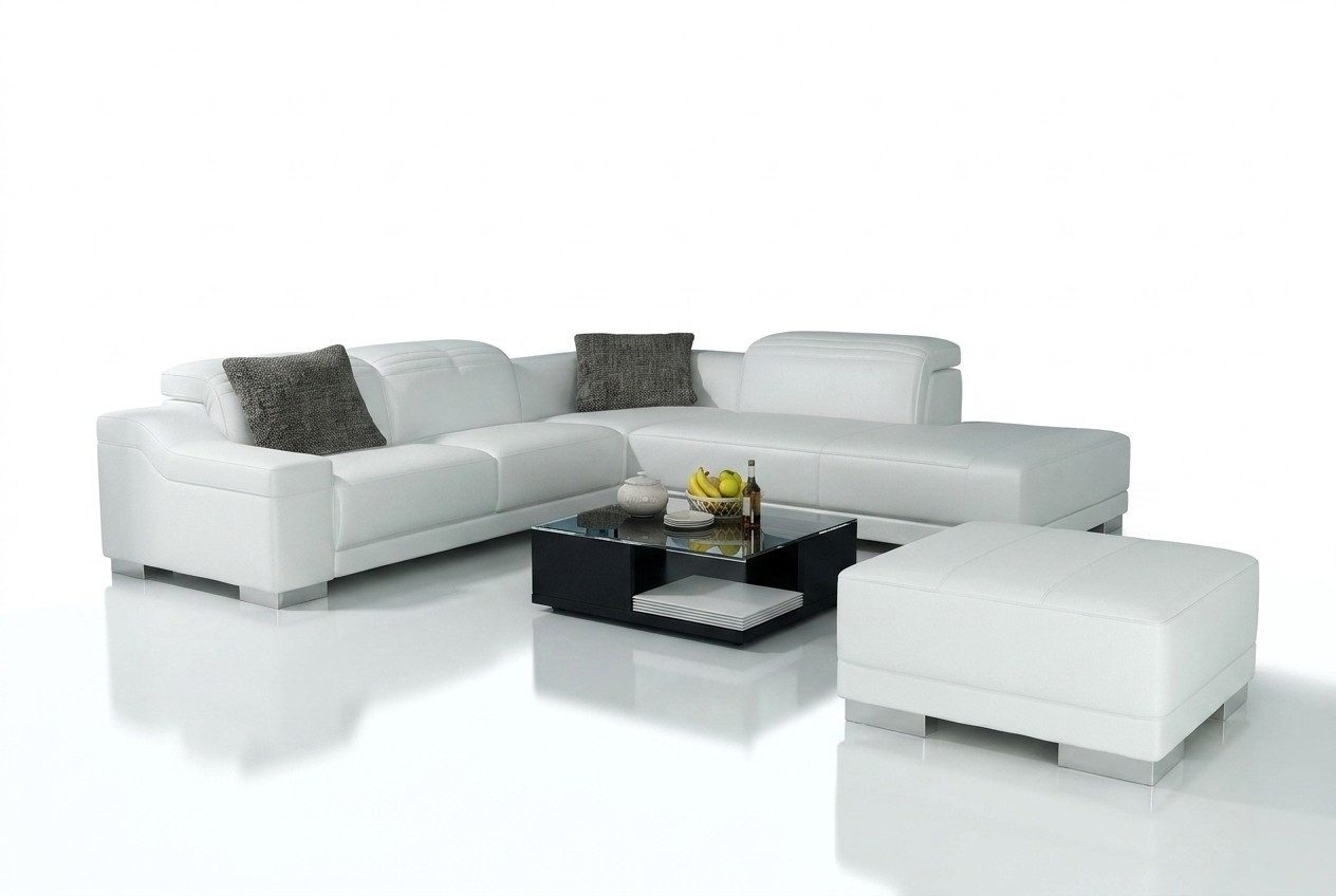 Xlmoebel Ecksofa Elegantes Designer-Sofa in L-Form mit hochwertiger Polsterung, Ecksofa mit Hocker 2 Teile, Hergestellt in Europa