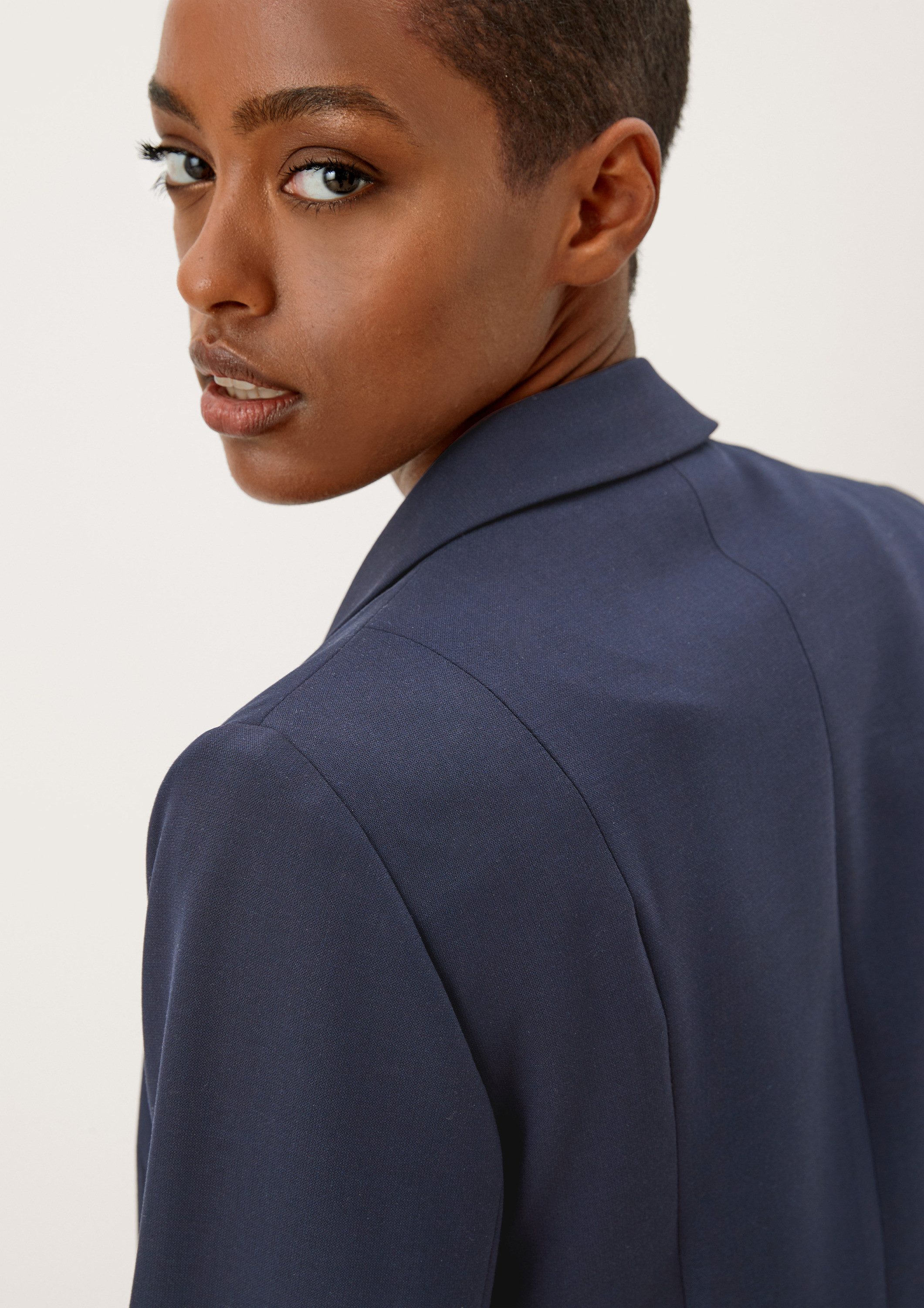 s.Oliver Jackenblazer Indoor-Blazer Longblazer aus Viskosemix