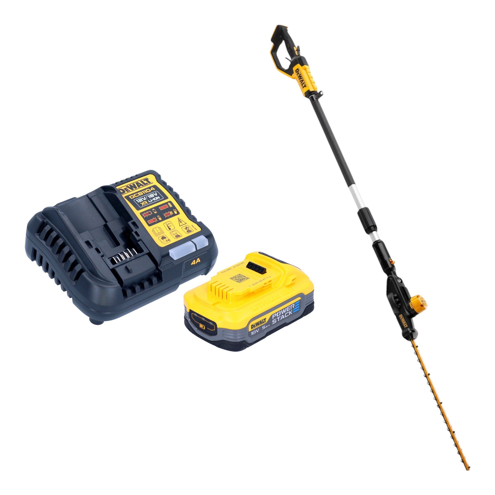 Akku-Heckenschere DCMPH 566 H1 18 V 55 cm + 1x Powerstack Akku 5,0 Ah + Ladegerät