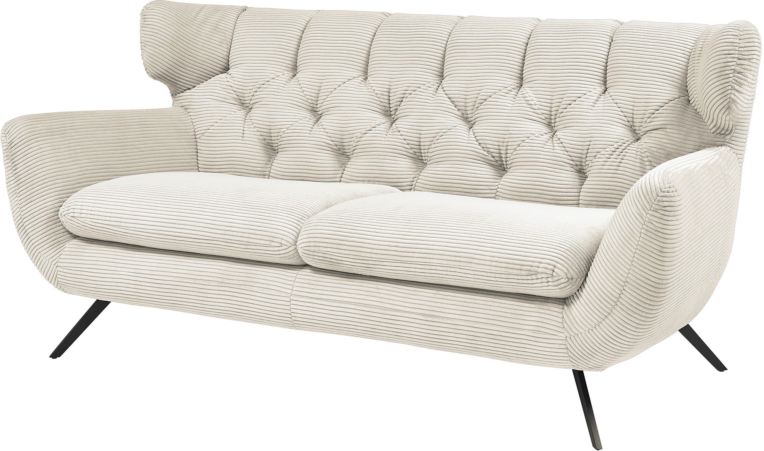 3C Candy 2,5-Sitzer Beatrice, extravagantes Megasofa, bequem, Küchensofa, mit Rückensteppung im Rautenmuster, in Samt Optik oder in Breitcord