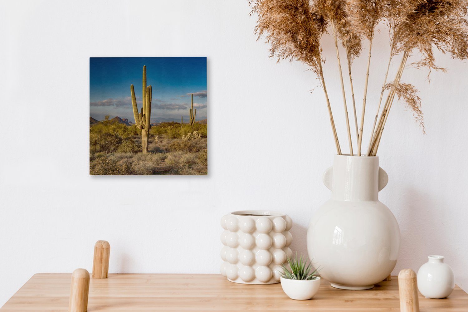 Kaktus Arizona, bei Bilder Wohnzimmer für OneMillionCanvasses® Leinwand Leinwandbild (1 St), in Sonnenuntergang Schlafzimmer