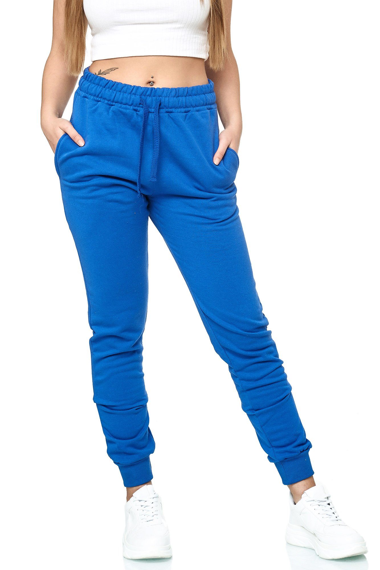L.gonline Jogginghose Damen Jogginghose, Uni Colour Design 5000, Train (Sweatpants, 1-tlg., im modischem Design) Fitness Freizeit Casual