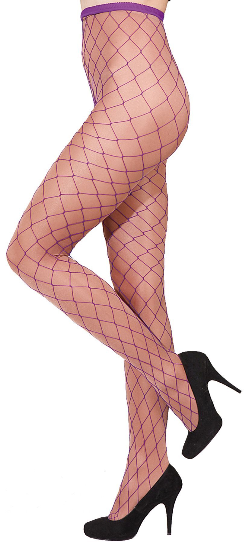 Orlob Netzstrumpfhose Netzstrumpfhose Strumpfhose Lila Netz Karneval Fasching Party Cosplay
