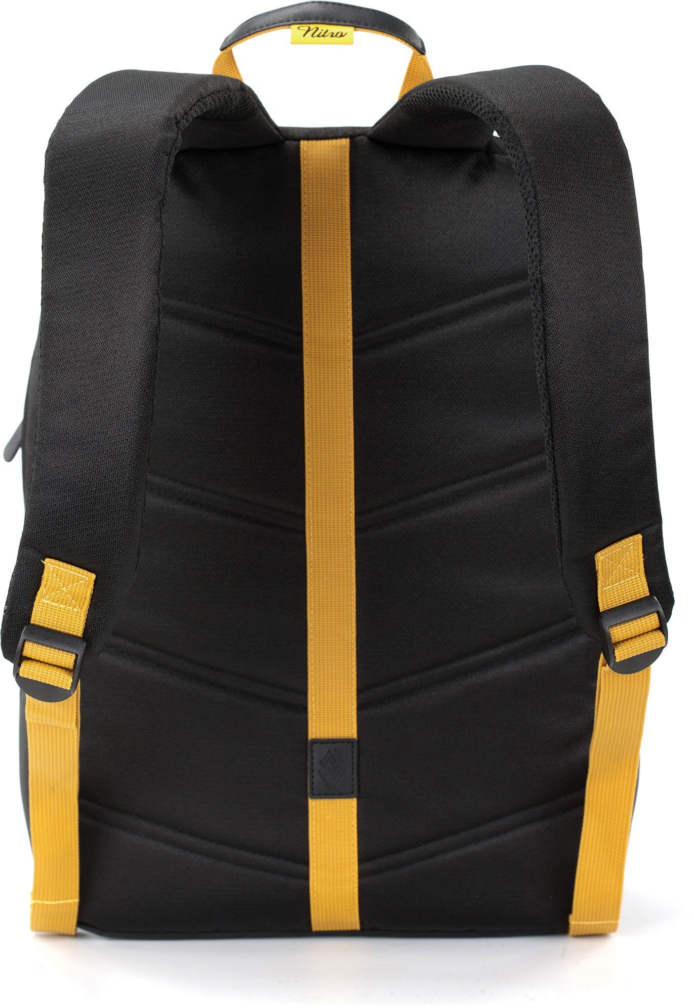 NITRO Freizeitrucksack mit Classic, Black, Laptopfach Golden Urban