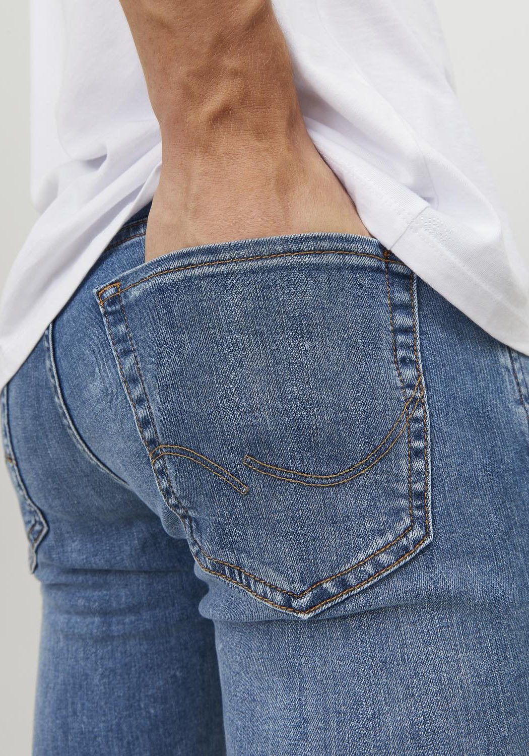 Jack & Jones Slim-fit-Jeans JJIGLENN Slim-Fit mit Stretch und praktischer 5-Pocket-Form Baumwollmischung, slim fit – Bild 3 von 5