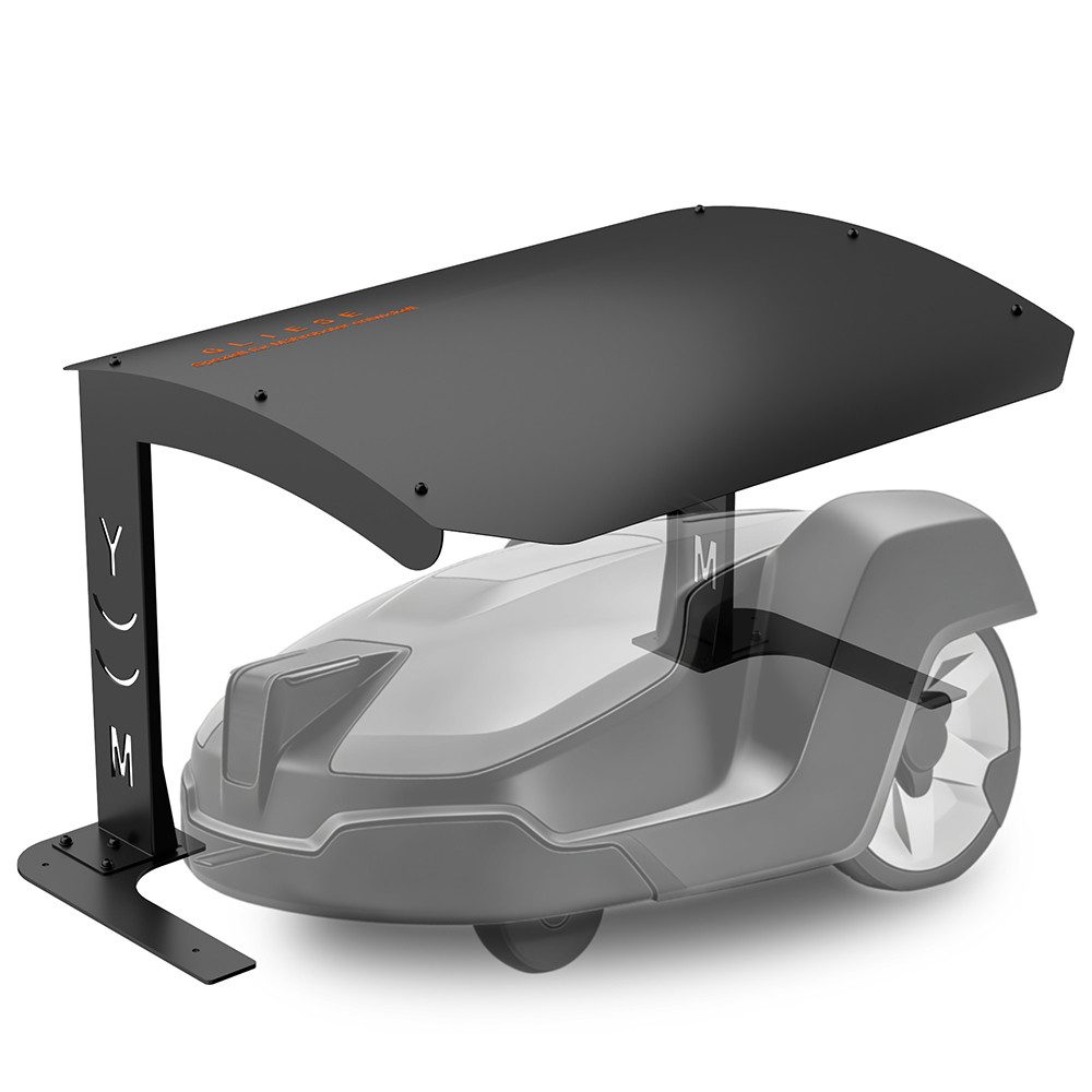 PFCTART Mähroboter-Garage Mähroboter Garage Metall 70x55x41 cm, auch als Rasenroboter Garage, BxTxH: 70x55x41 cm, (Set, 1-St., Garage für Mähroboter, schwarz, für alle gängigen Modelle), Regen Hagel UV Schutz, Bogendach aus Q235 Stahlblech