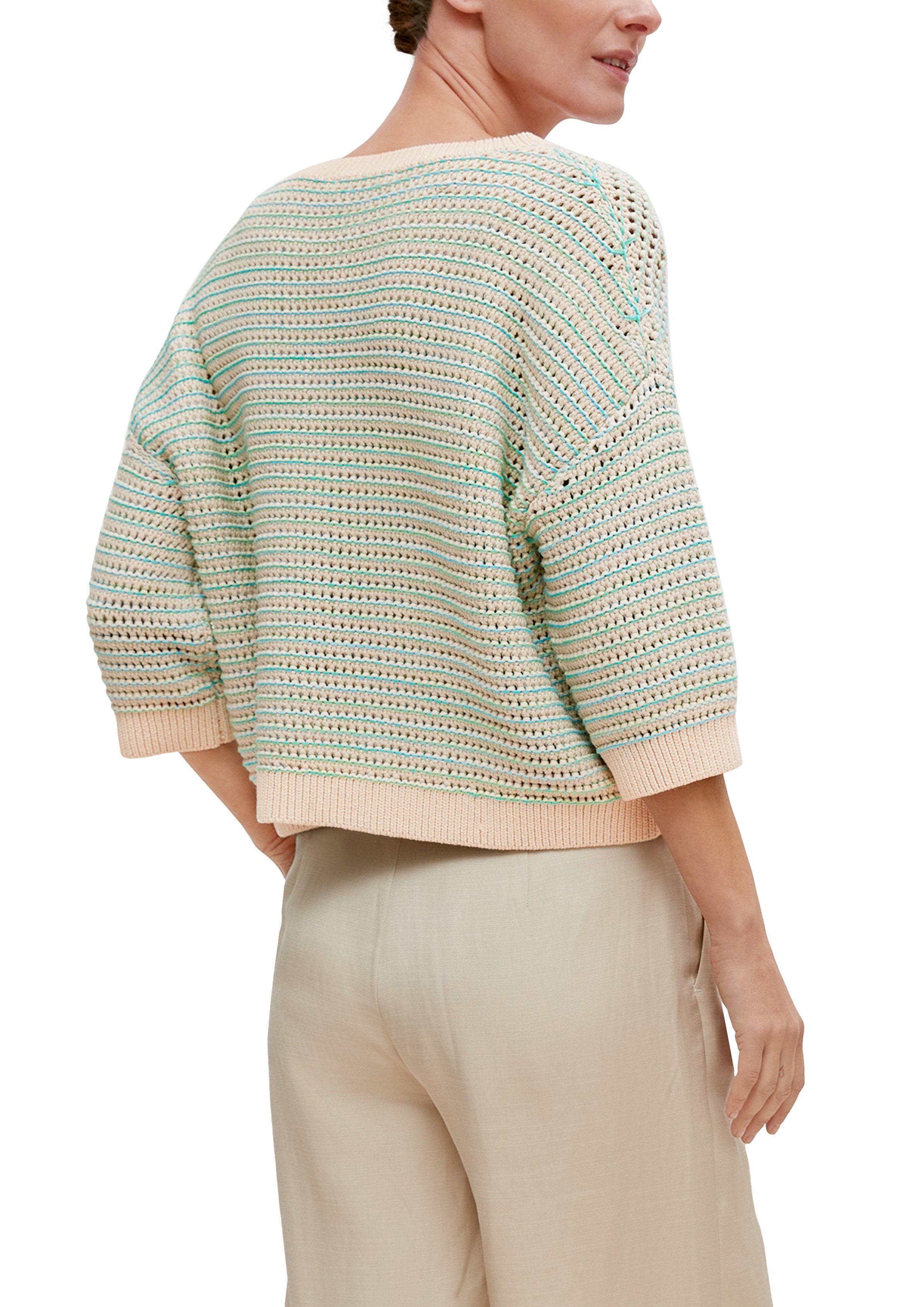 comma Strickpullover Strickpullover in apartem Muster