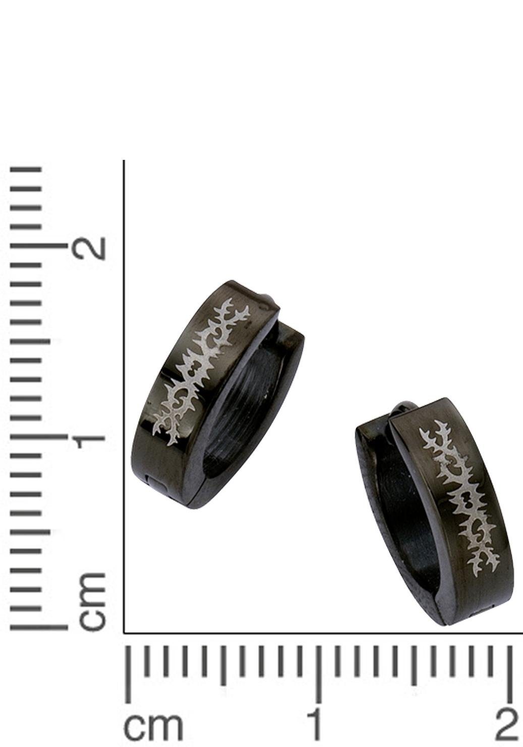 Firetti Paar Creolen Schmuck Geschenk schwarz, Ø ca. 13 mm