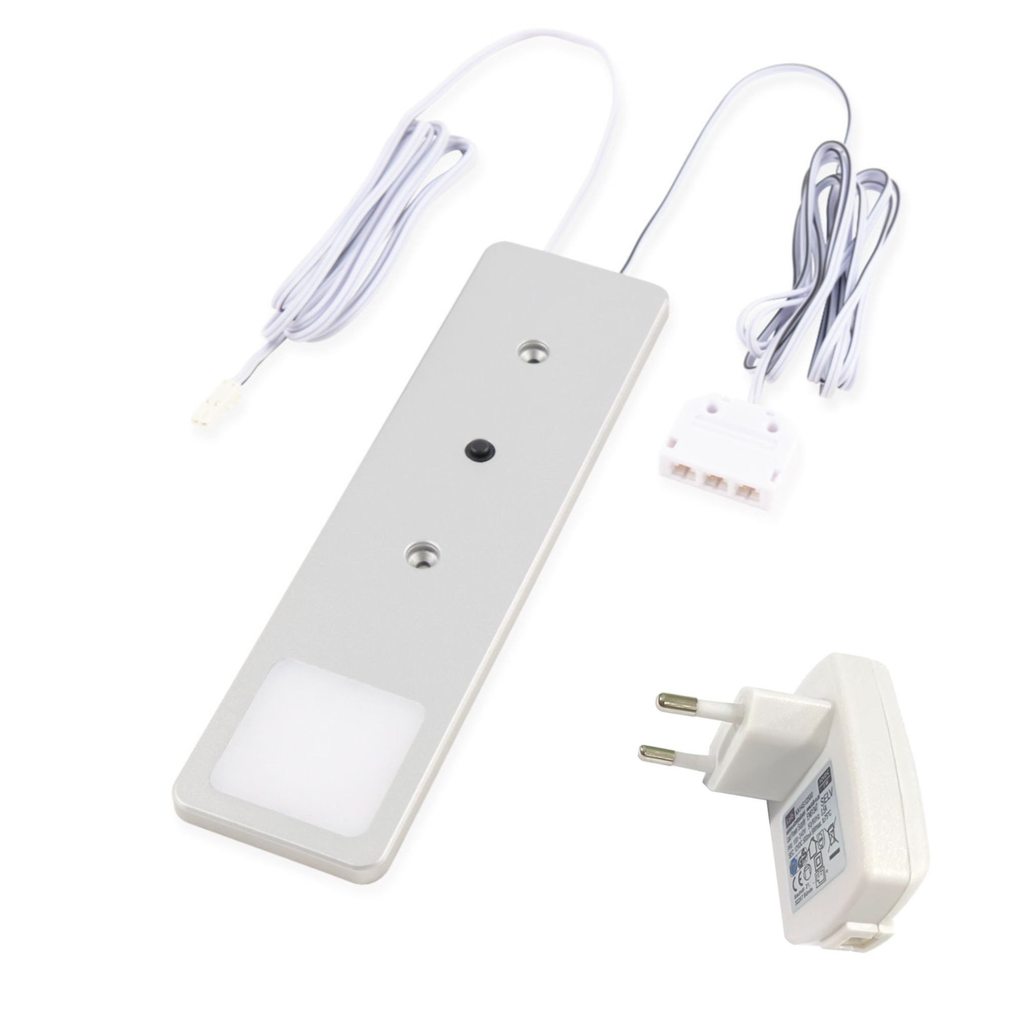 kalb LED Unterbauleuchte LED Unterbauleuchte Solid2, SET silbergrau, mech. Schalter, 3W, 1er Set warmweiß, warmweiß/neutralweiß
