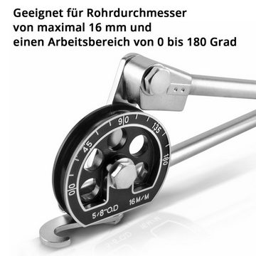 STAHLWERK Rohrbieger Handrohrbieger HTB-180 ST Rohrbieger, 16 - 16 mm, 180 °, (Packung, 1-tlg), Rohrbiegegerät / Rohrbiegemaschine / Rohrbiegezange
