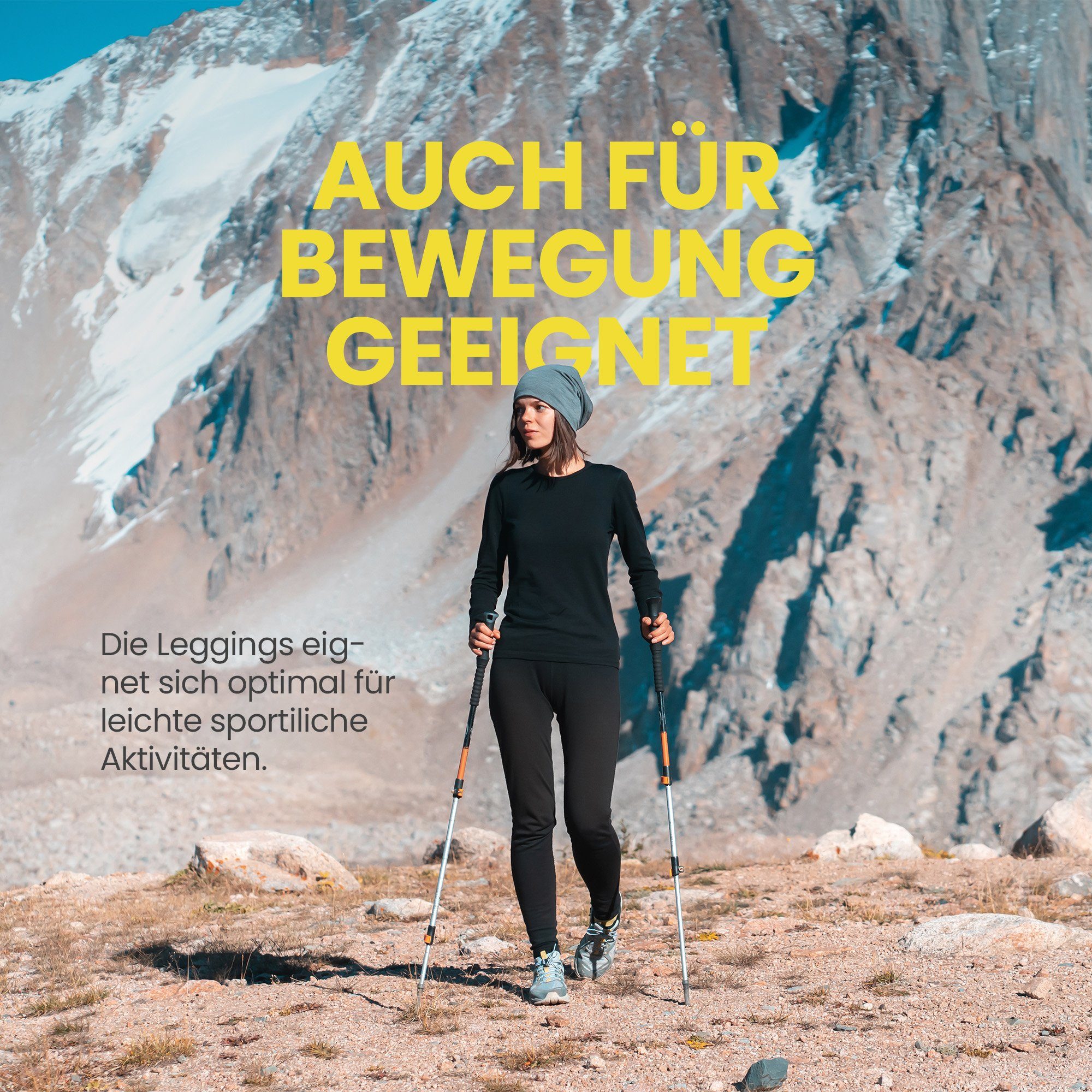 Bestlivings Thermoleggings für Damen gefüttert High-Waist-Schnitt, weiches Fleece-Innenfutter, waschbar